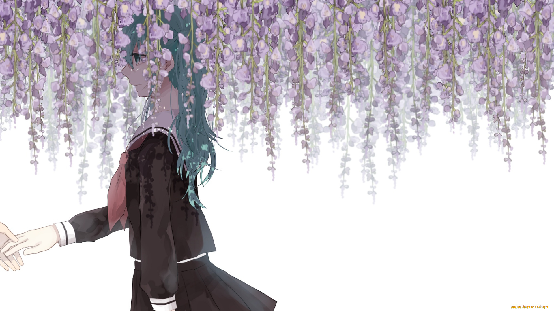 аниме, vocaloid, фон, взгляд, девушка