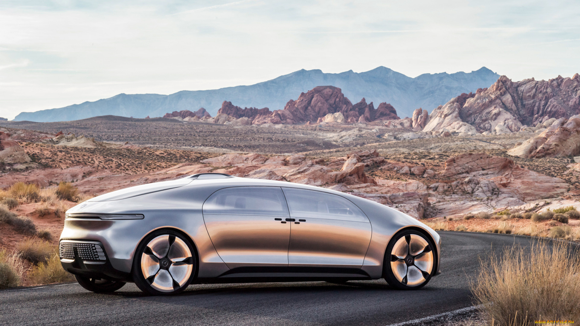 mercedes-benz, f015, concept, 2015, автомобили, mercedes-benz, f015, concept, 2015, трасса, горы