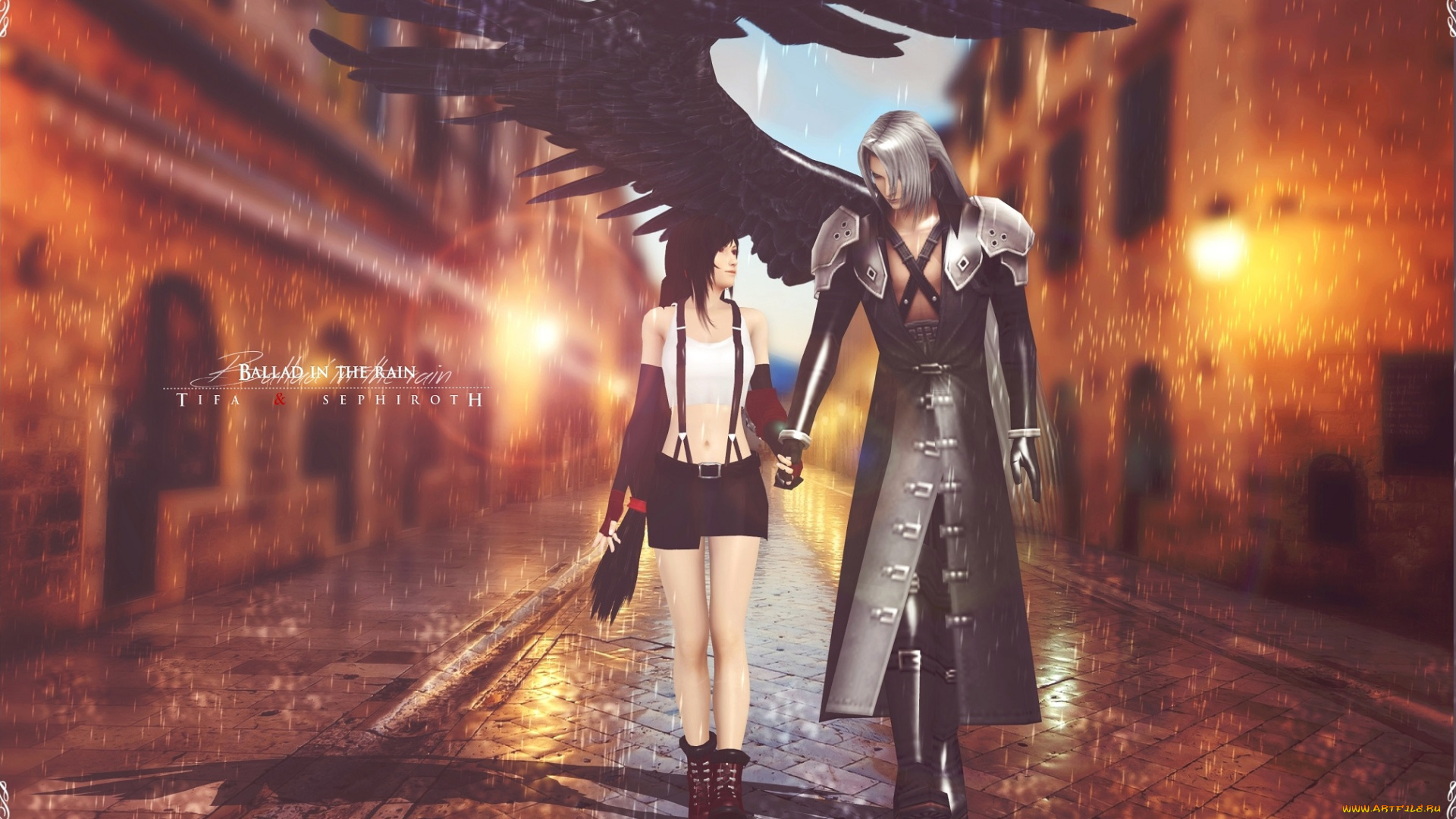 видео, игры, final, fantasy, vii, тифа, сефирос