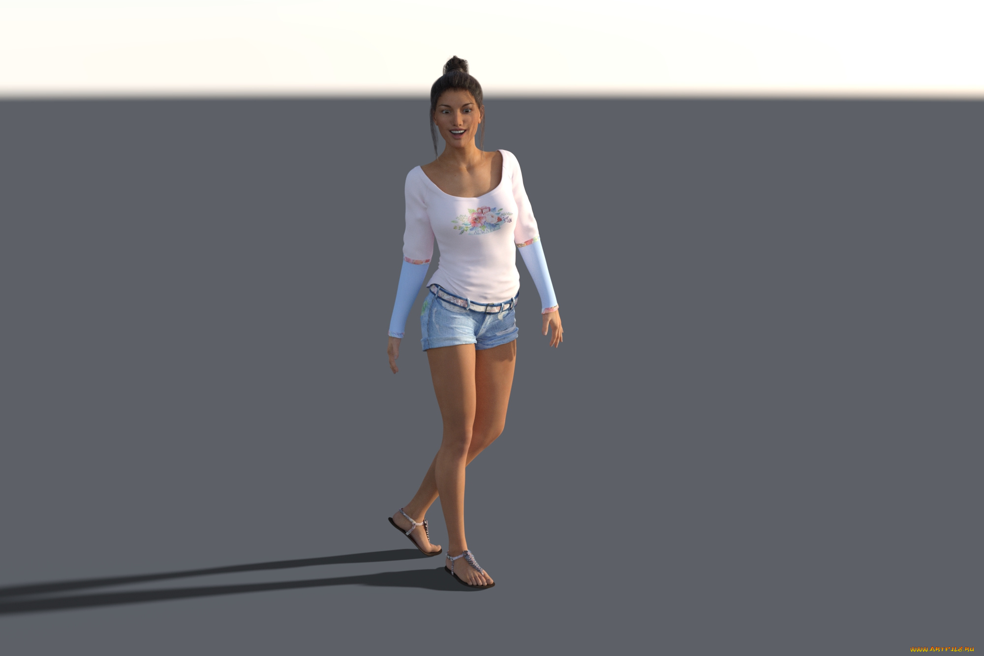 3д, графика, люди, , people, девушка, взгляд, фон, улыбка