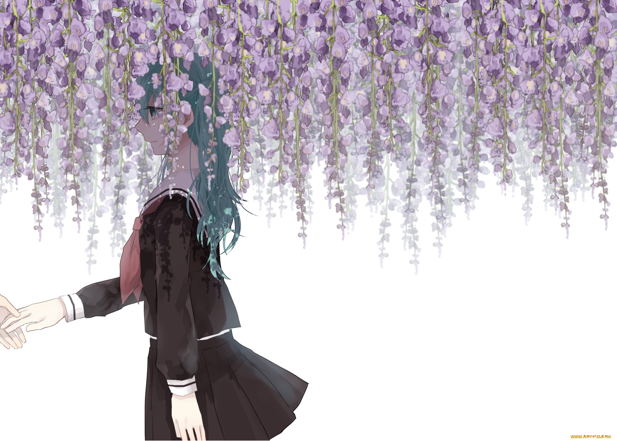 аниме, vocaloid, фон, взгляд, девушка