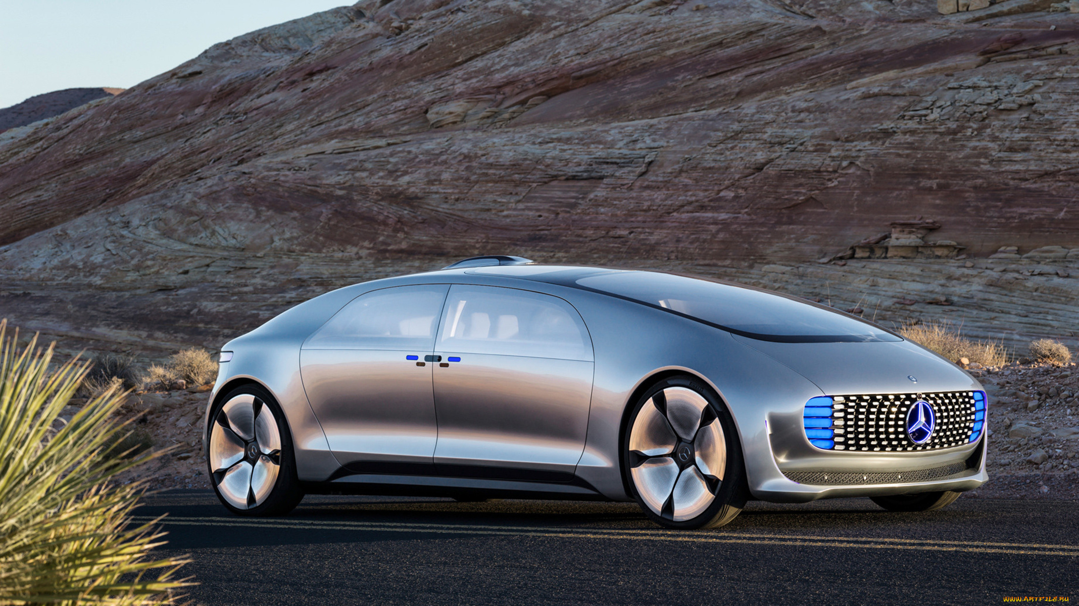 mercedes-benz, f015, concept, 2015, автомобили, mercedes-benz, f015, concept, 2015, трасса, горы
