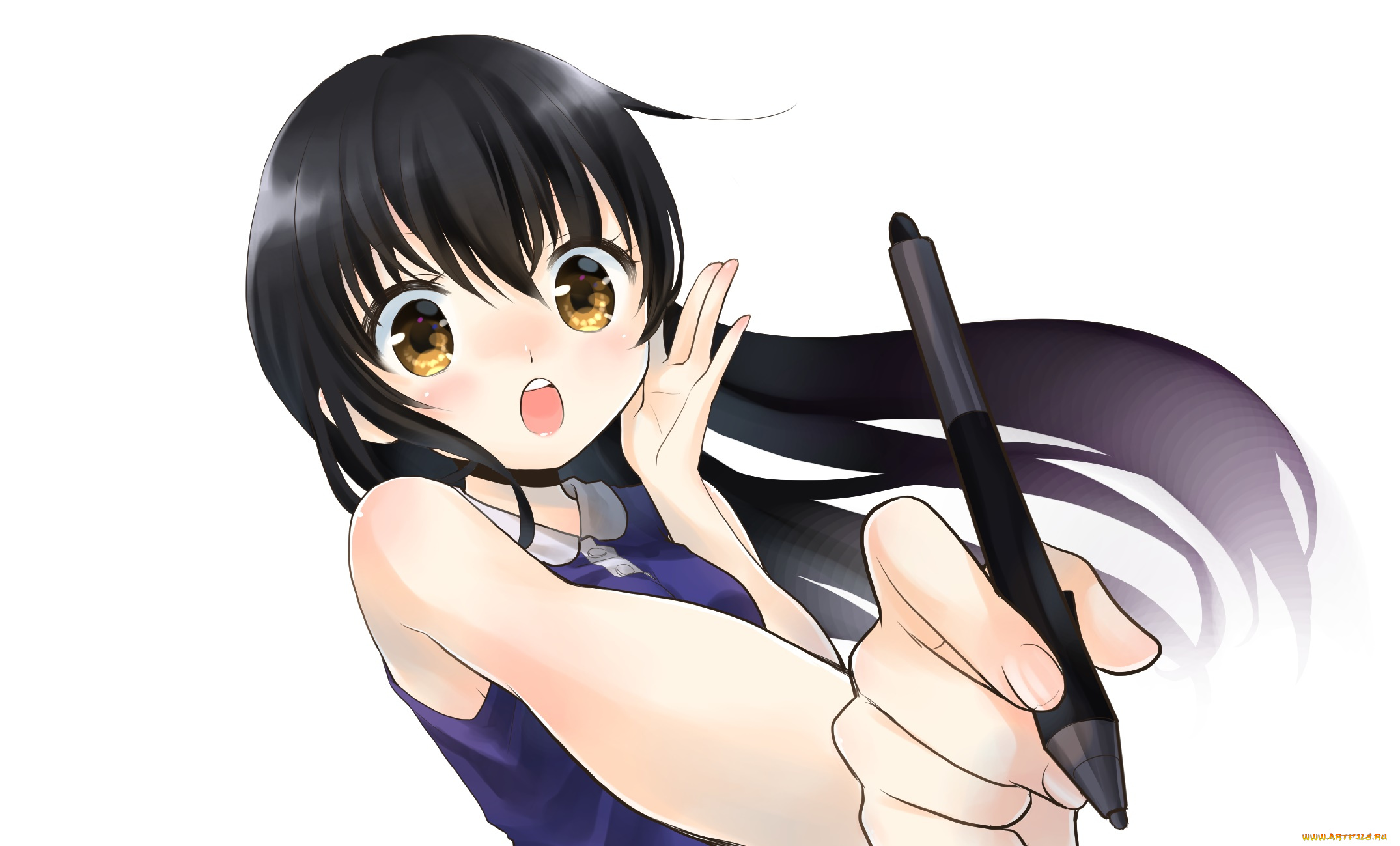 аниме, unknown, , другое, взгляд, девушка, фон