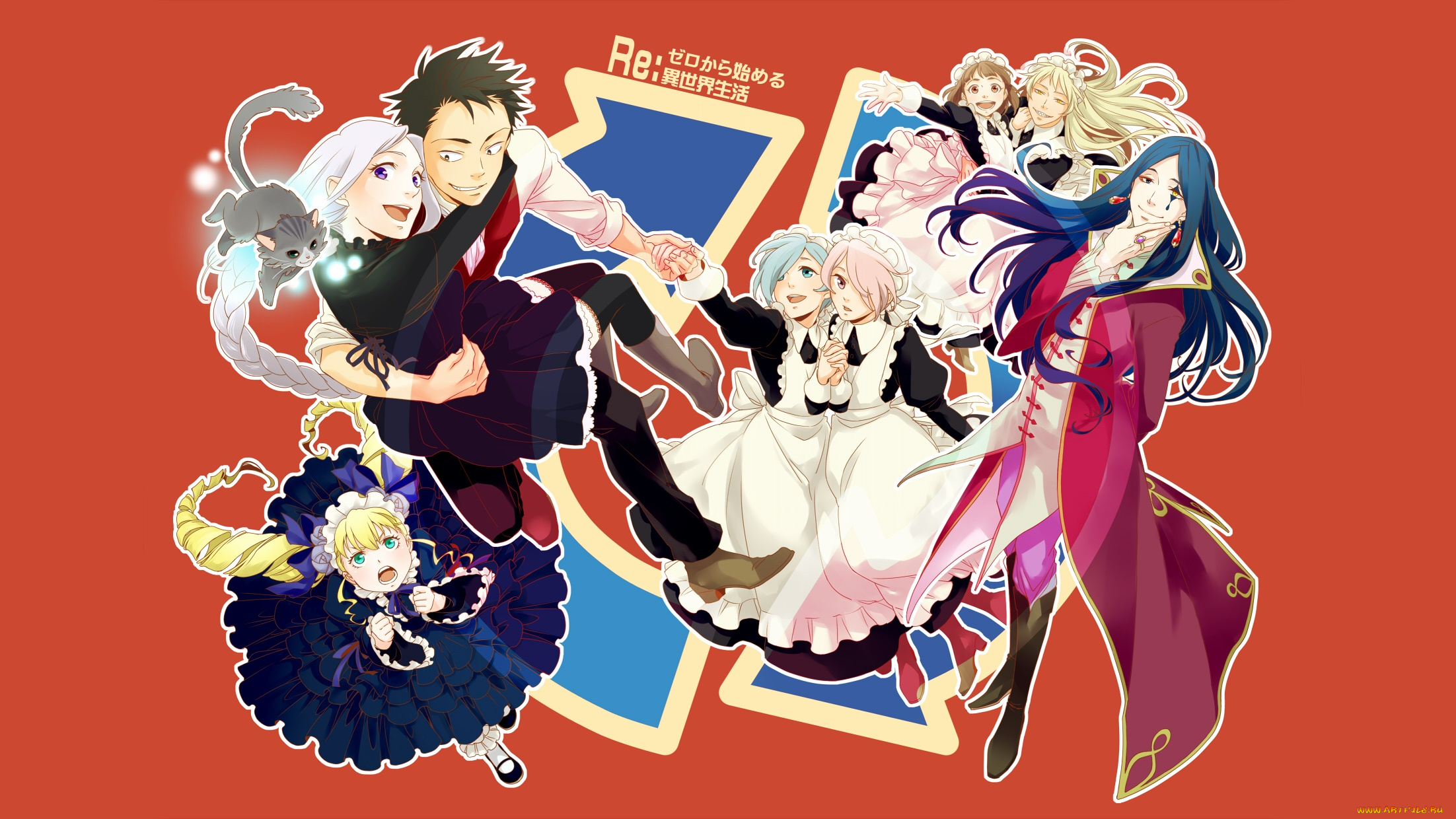 аниме, re, , zero, kara, hajimeru, isekai, seikatsu, персонажи