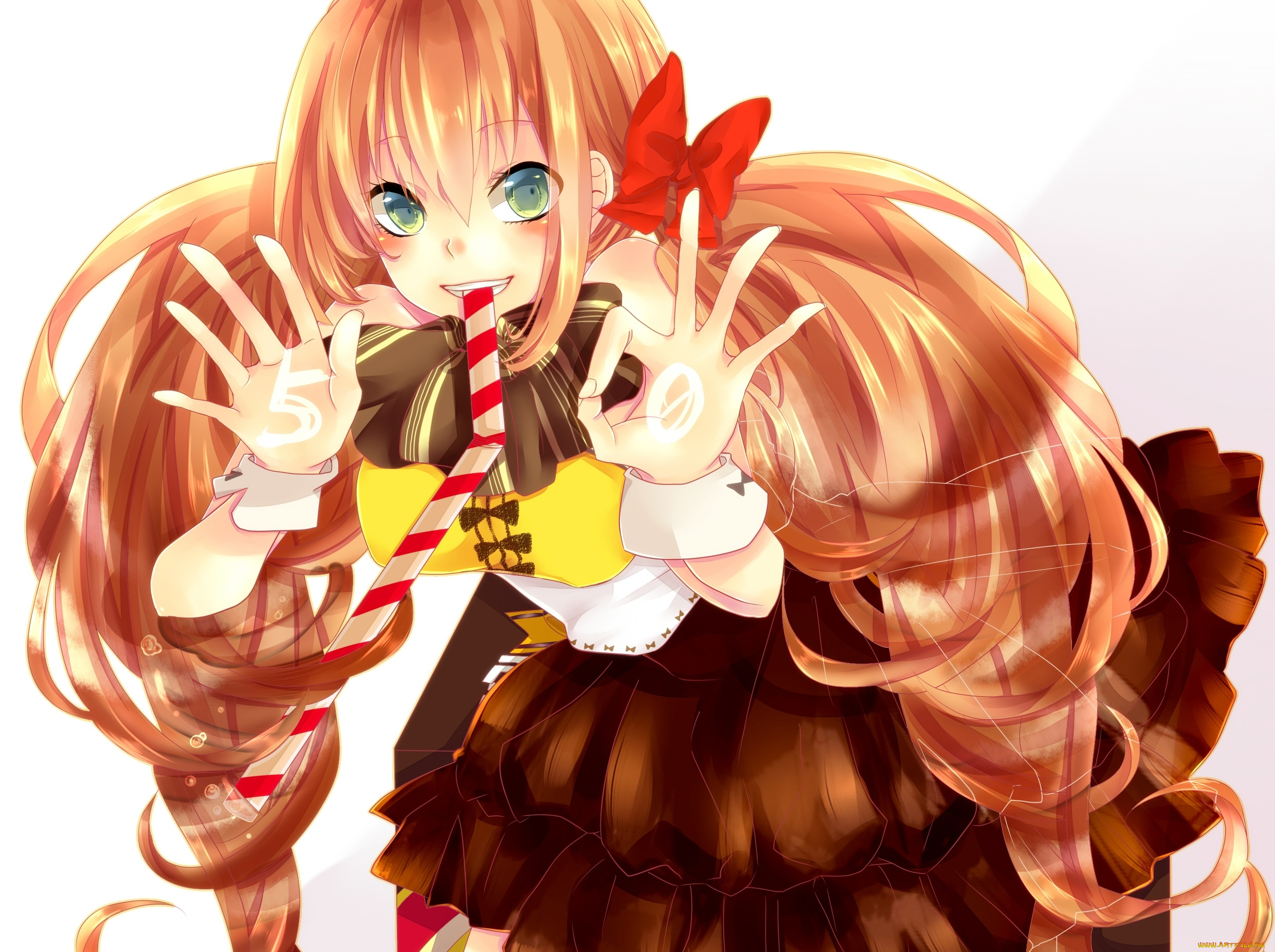 аниме, unknown, , другое, взгляд, девушка, фон