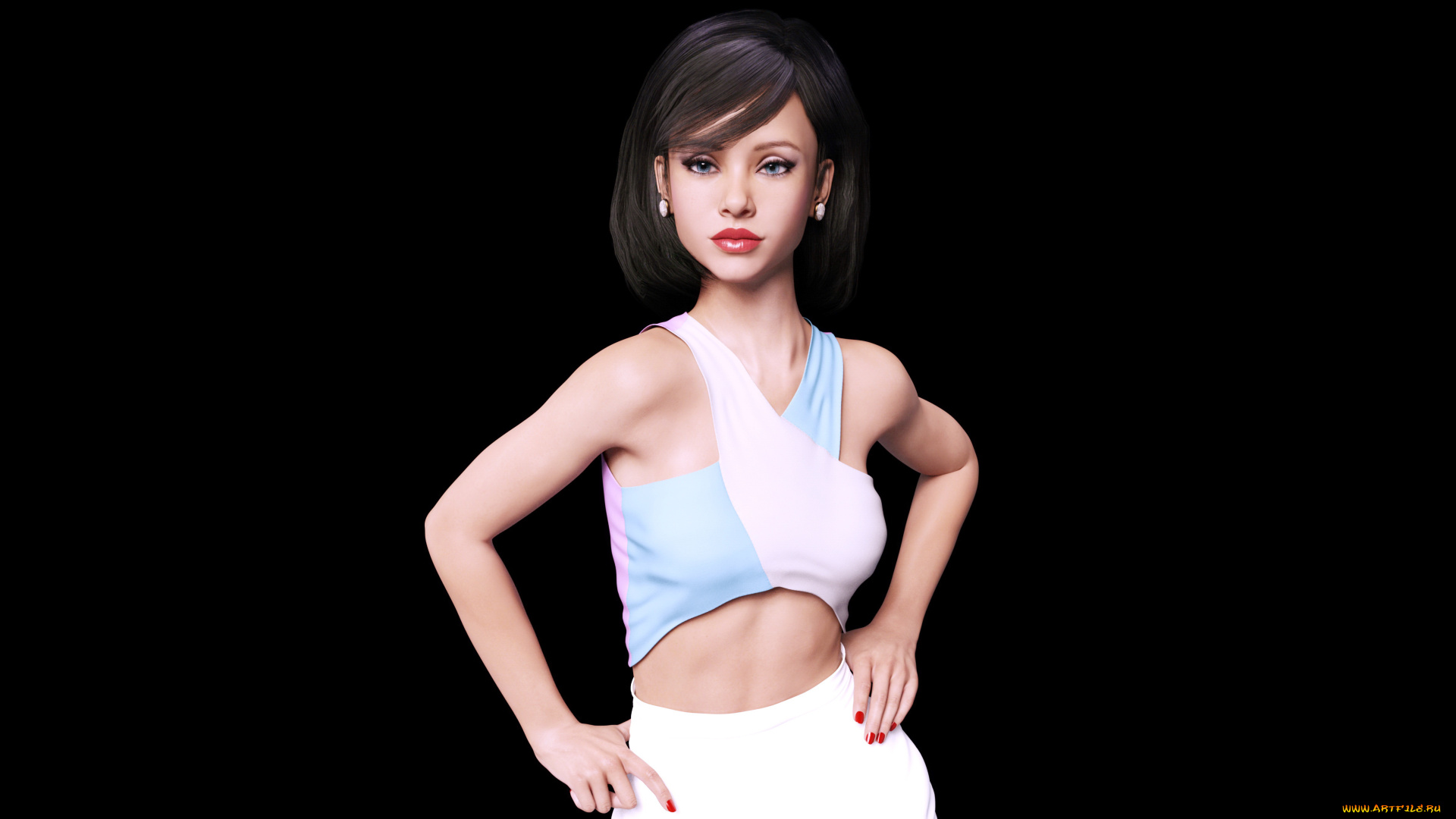 3д, графика, люди, , people, девушка, взгляд, фон