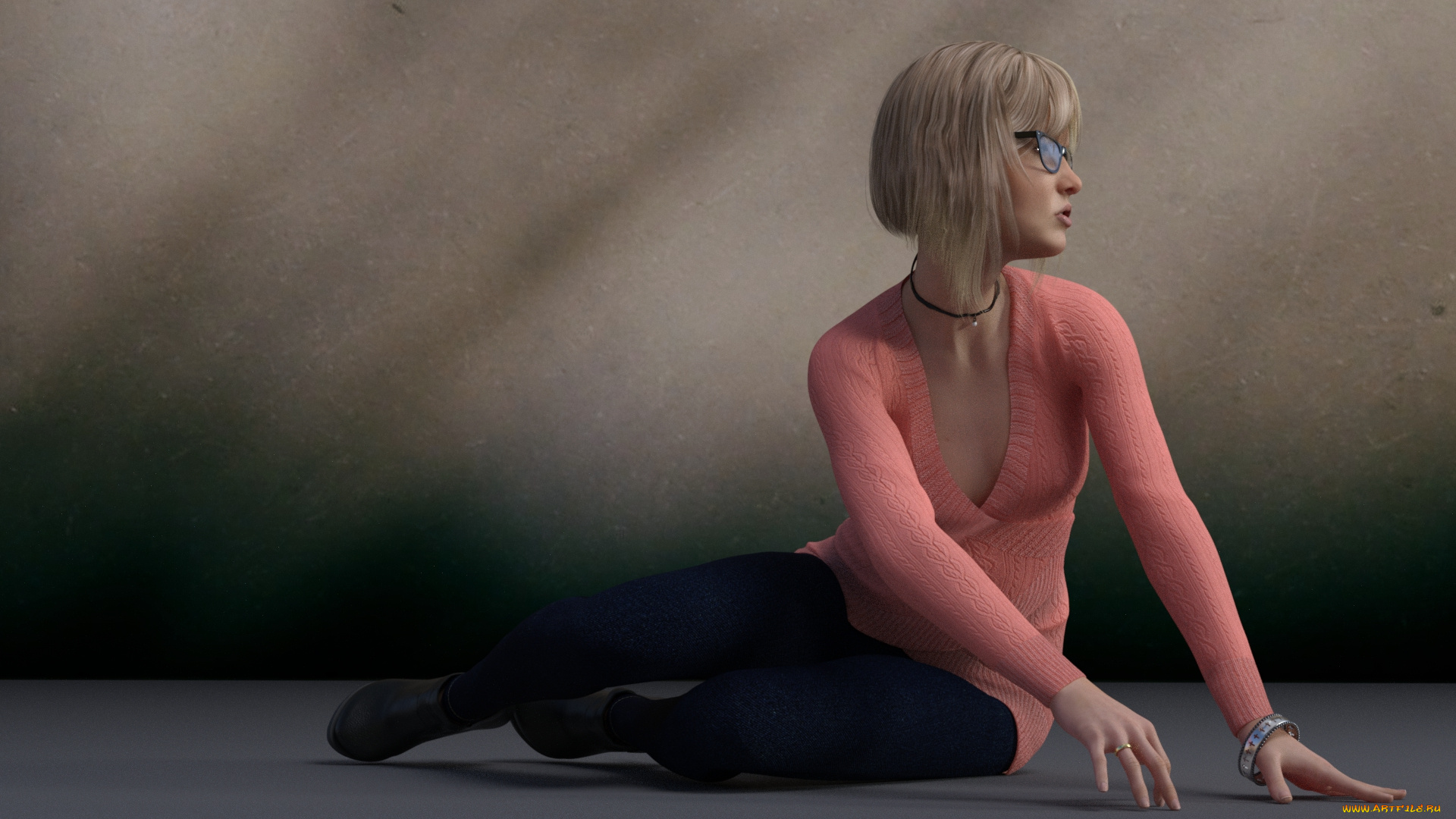 3д, графика, люди, , people, девушка, взгляд, фон