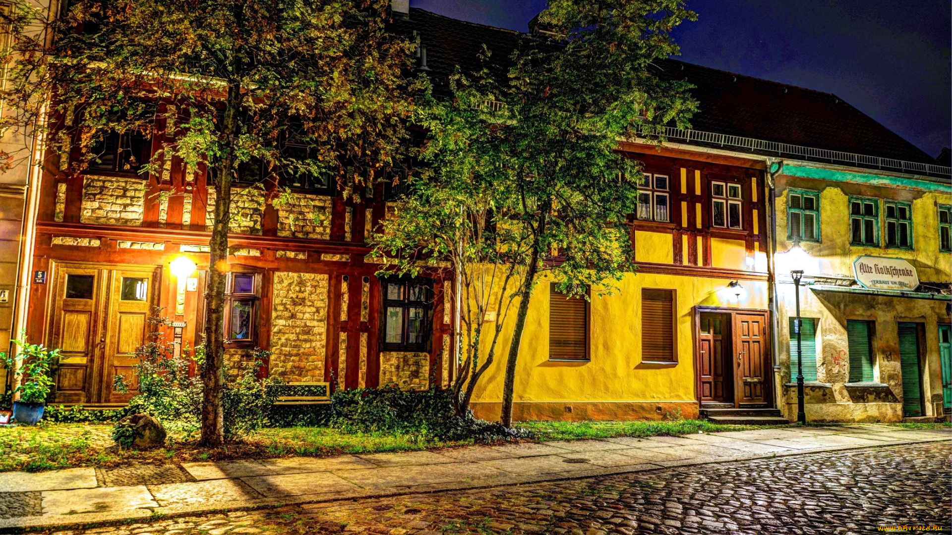 города, берлин, , германия, брусчатка, вечер