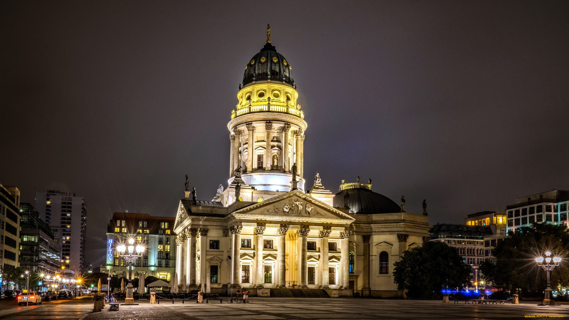 города, берлин, , германия, площадь, собор