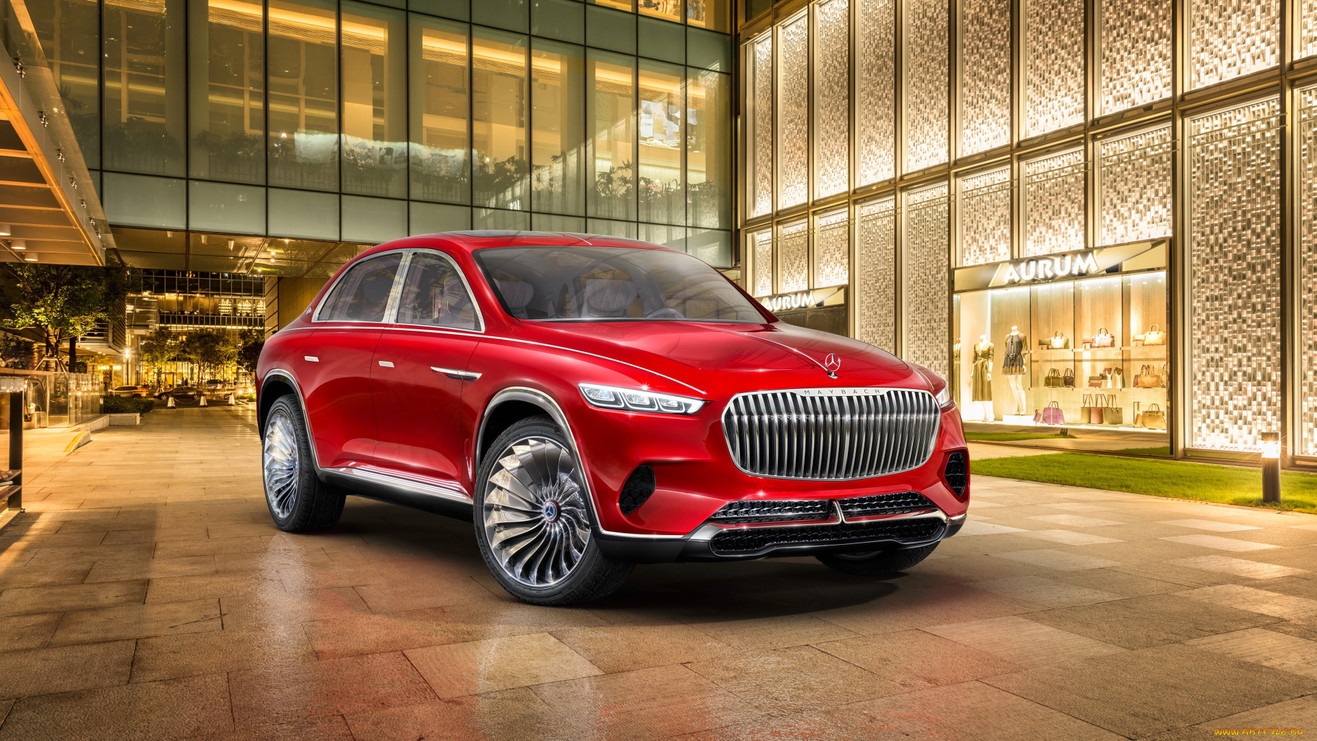 vision, mercedes-maybach, ultimate, luxury, , 2018, автомобили, mercedes-benz, vision, mercedes, maybach, ultimate, luxury, электрический, кроссовер, премиум-класс, красный