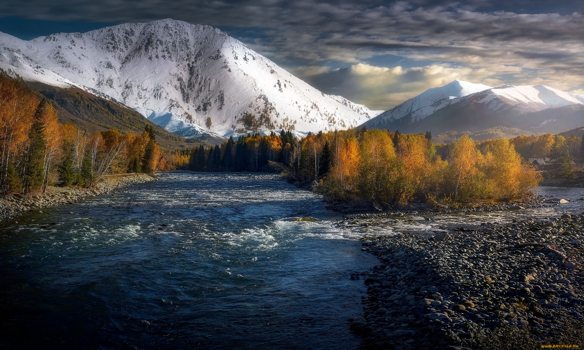 природа, реки, озера, гора, река