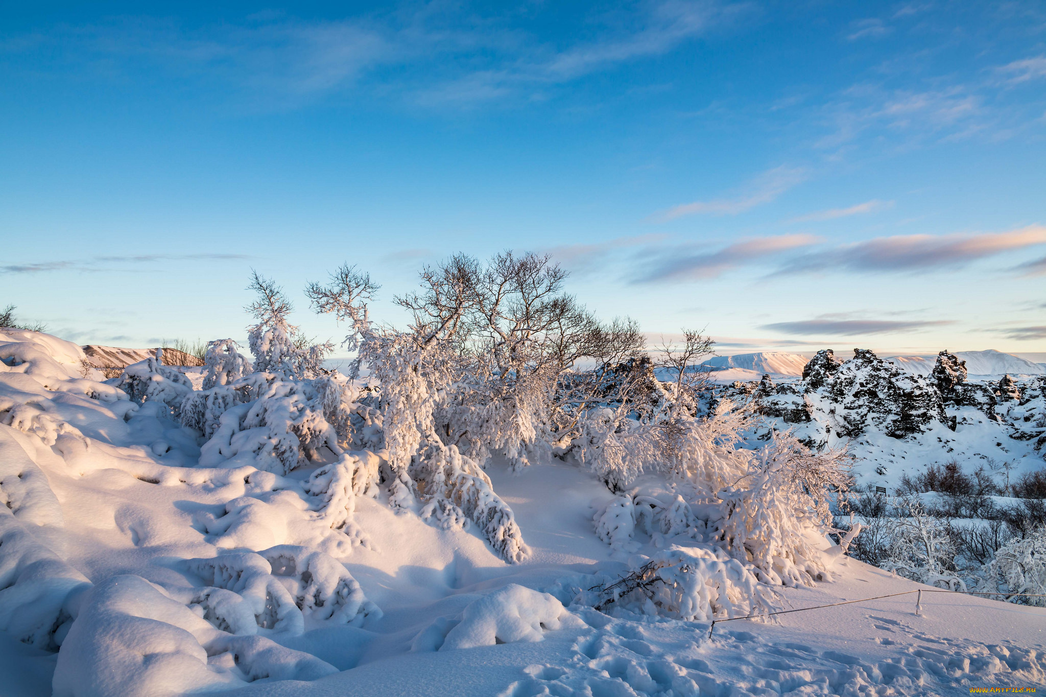 природа, зима, простор