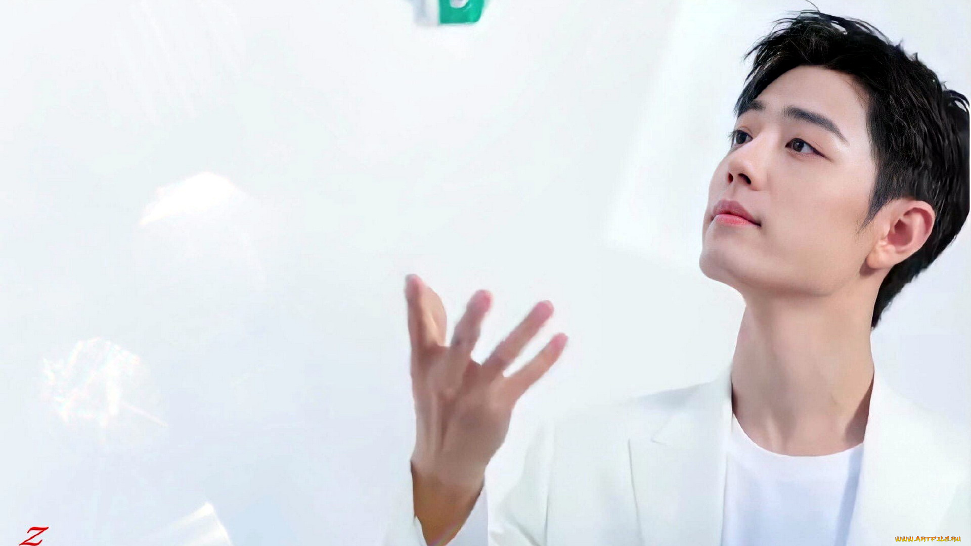 мужчины, xiao, zhan, актер, жест, пиджак