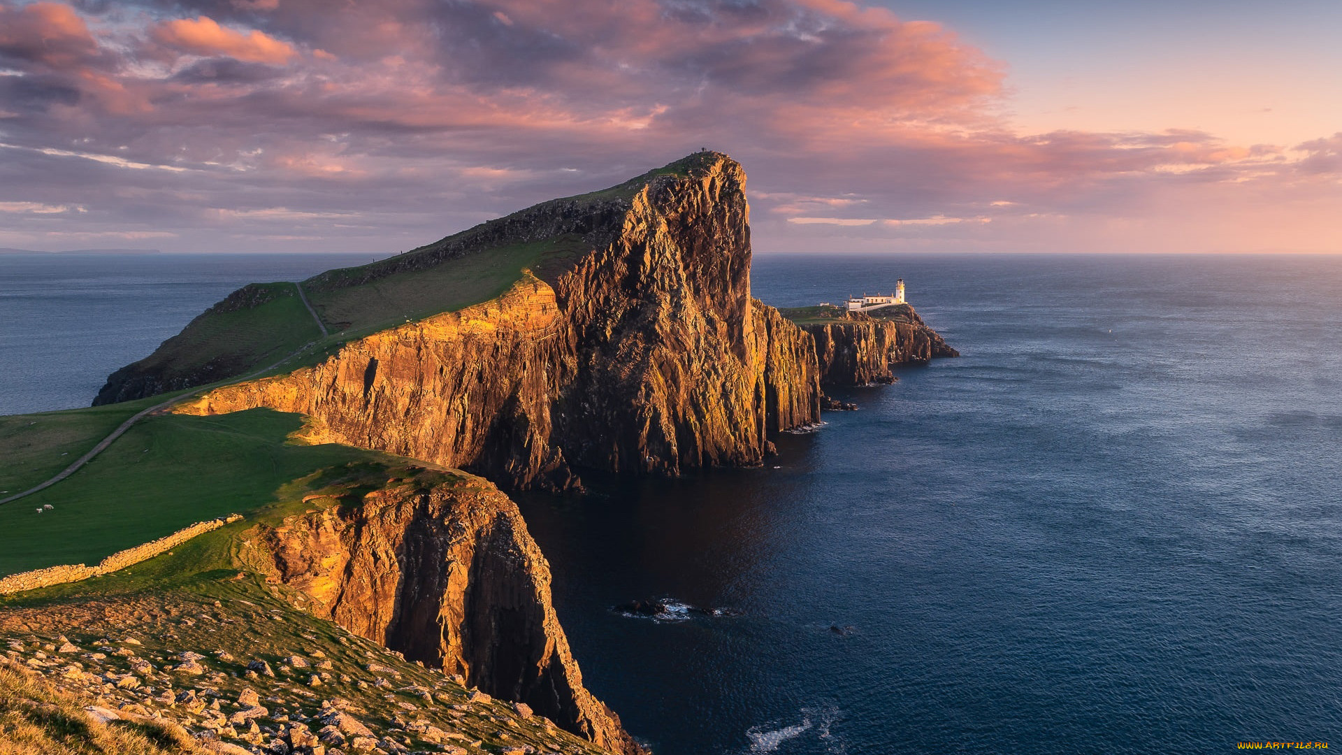 neist, point, lighthouse, scotland, природа, маяки, neist, point, lighthouse
