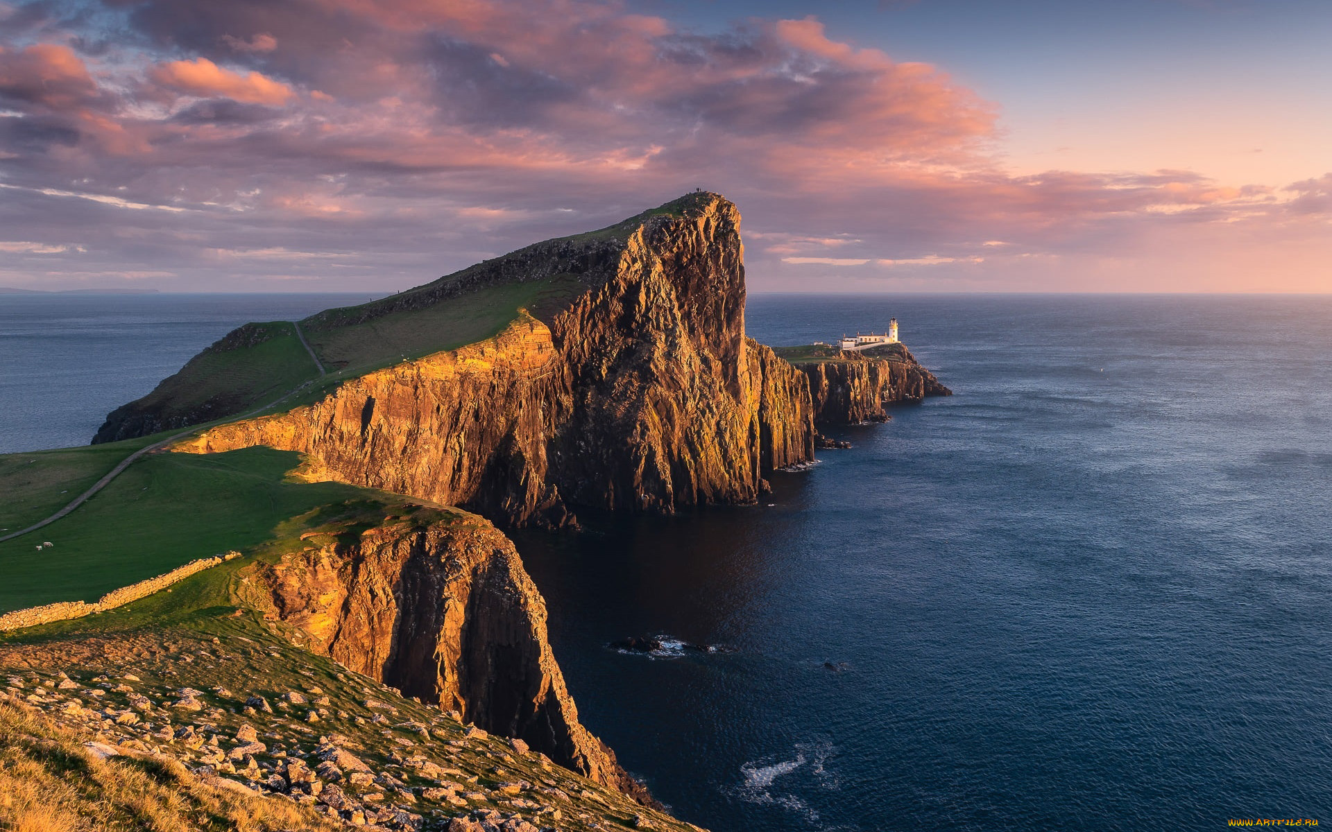 neist, point, lighthouse, scotland, природа, маяки, neist, point, lighthouse