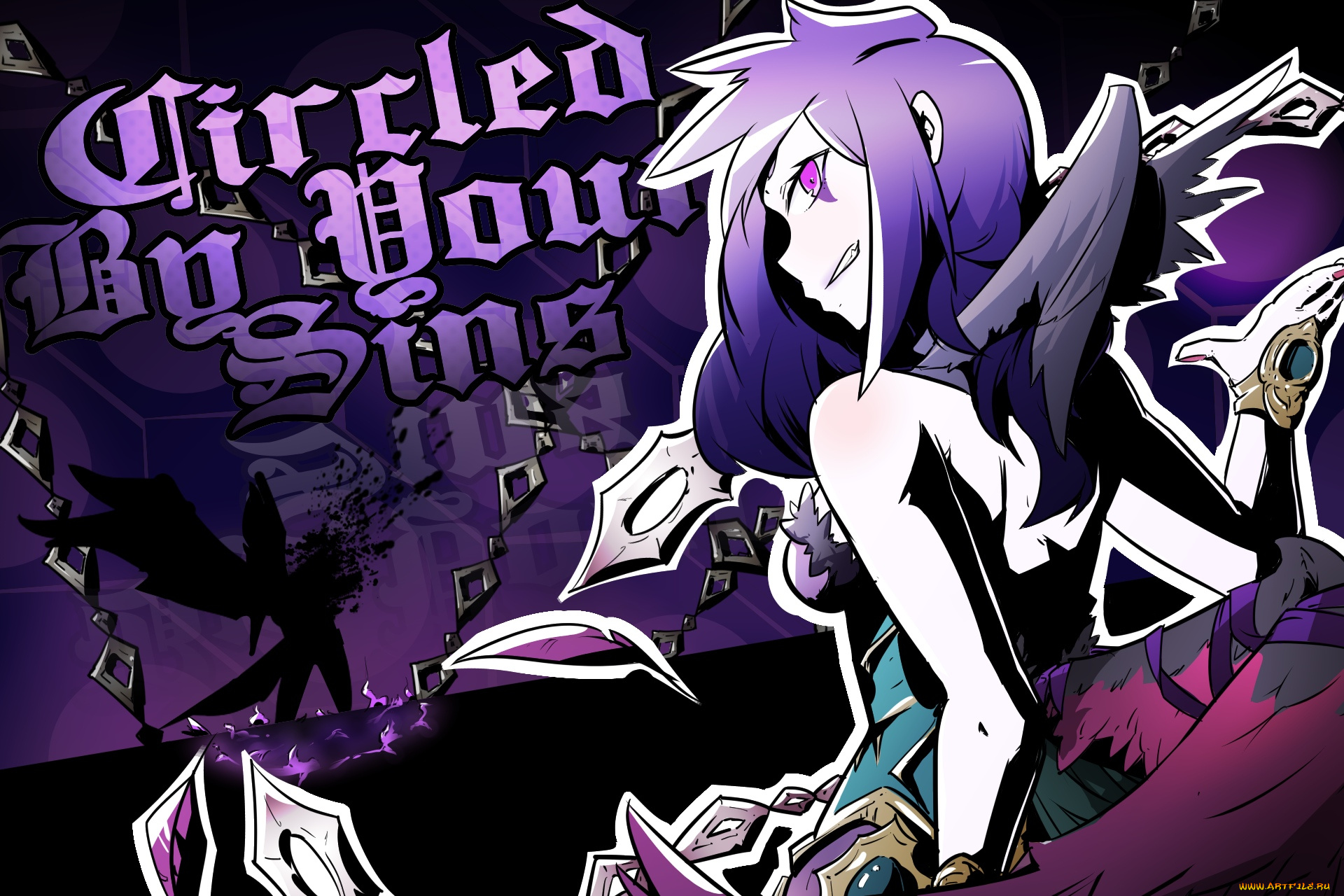 видео, игры, league, of, legends, цепи, крылья, morgana