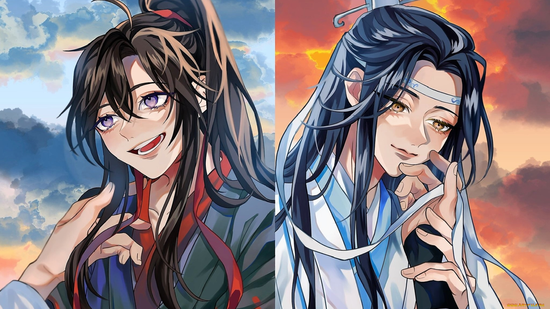 аниме, mo, dao, zu, shi, вэй, усянь, лань, ванцзи