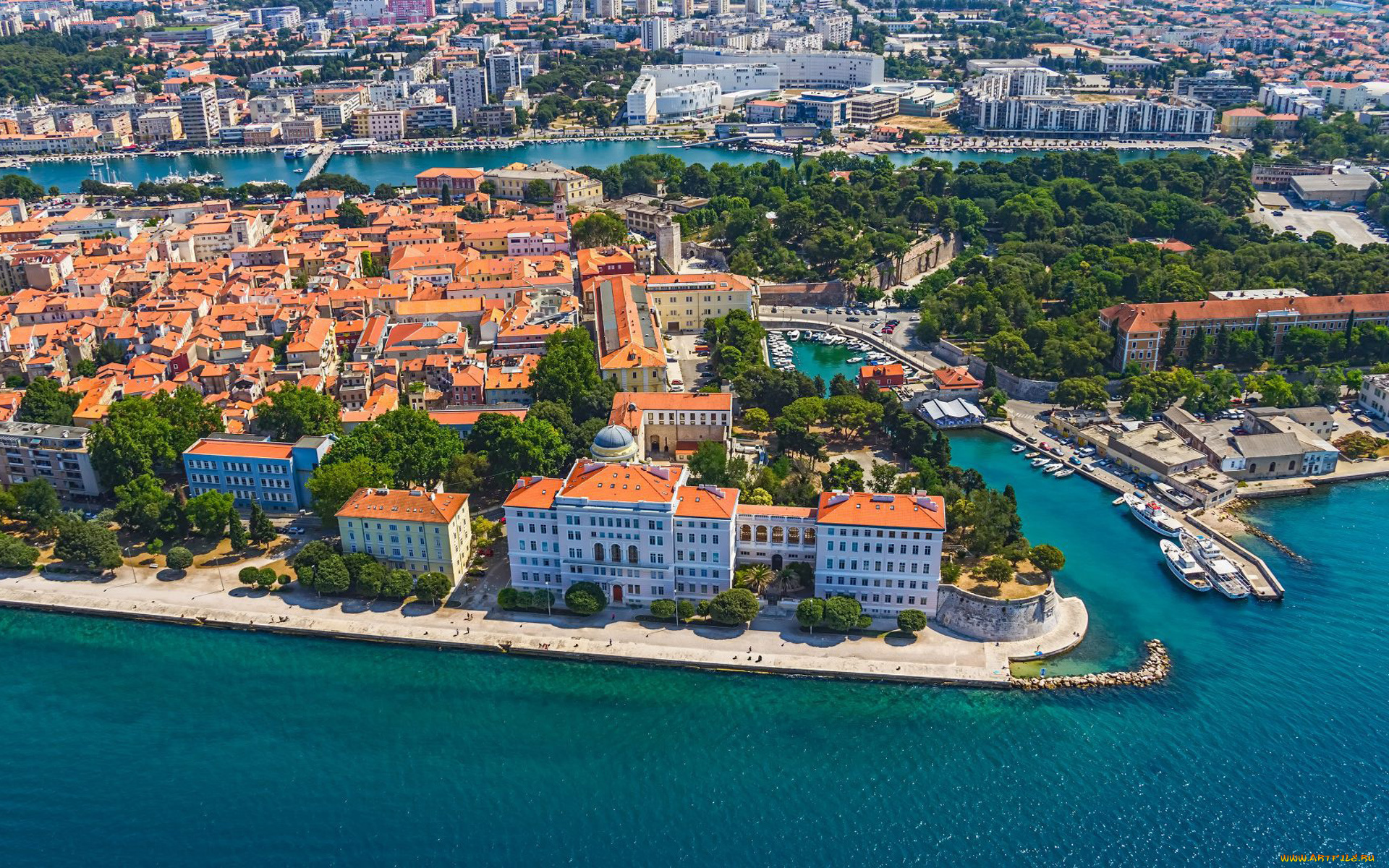 zadar, croatia, города, -, панорамы