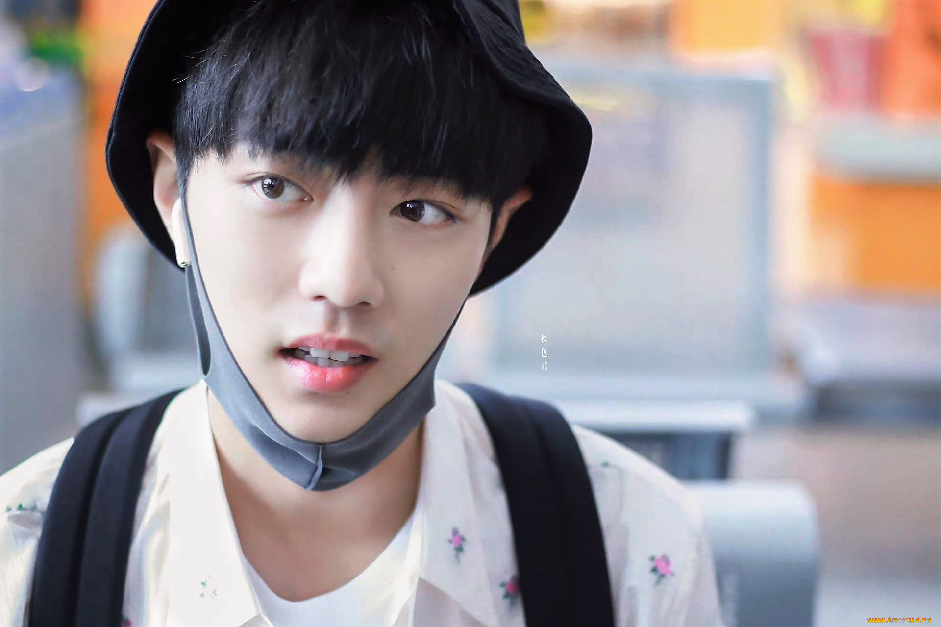 мужчины, xiao, zhan, актер, лицо, панама, маска