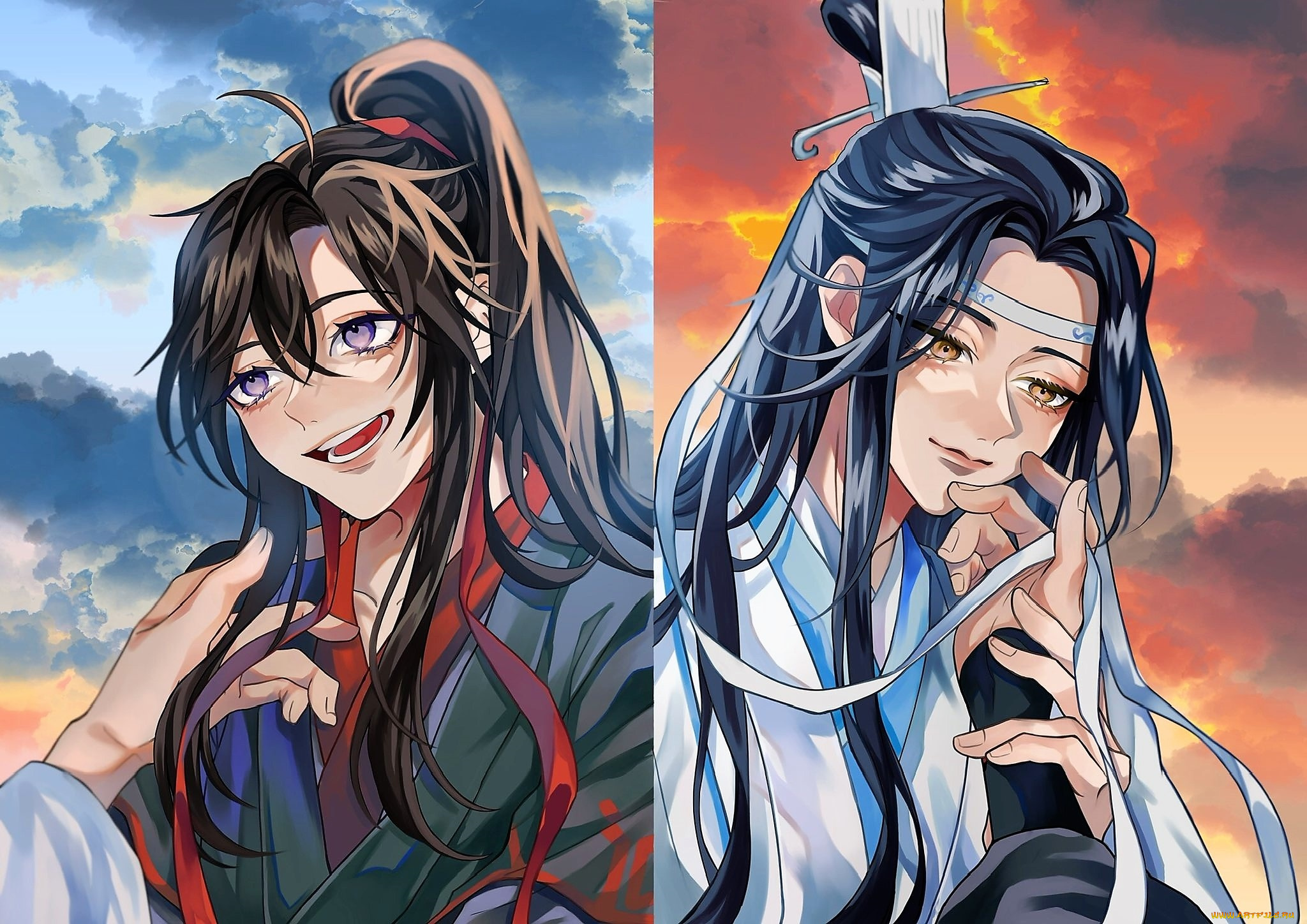 аниме, mo, dao, zu, shi, вэй, усянь, лань, ванцзи