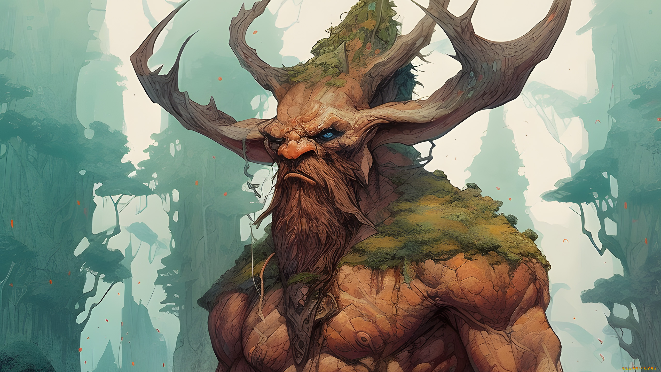 фэнтези, существа, рогатое, существо