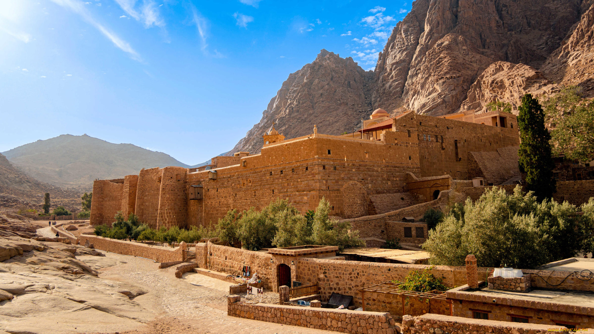 города, -, православные, церкви, , монастыри, монастырь, святой, eкатерины, гора, cинай, eгипeт, близ, городка, cанта, катарин, мужской