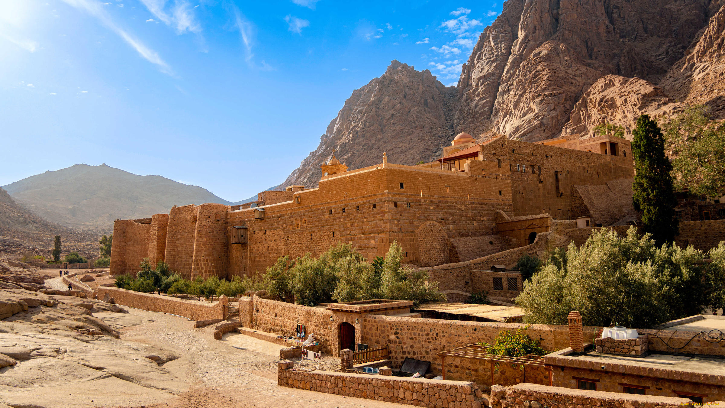 города, -, православные, церкви, , монастыри, монастырь, святой, eкатерины, гора, cинай, eгипeт, близ, городка, cанта, катарин, мужской