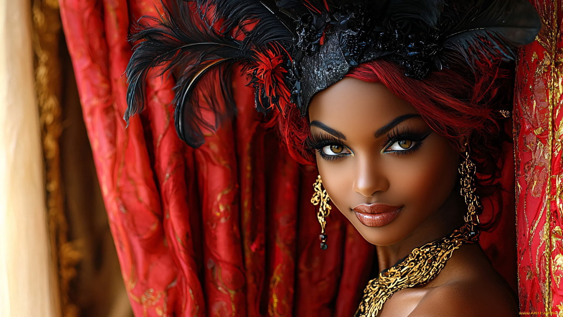 3д, графика, портреты, и, лица, , portraits, and, faсes, мулатка