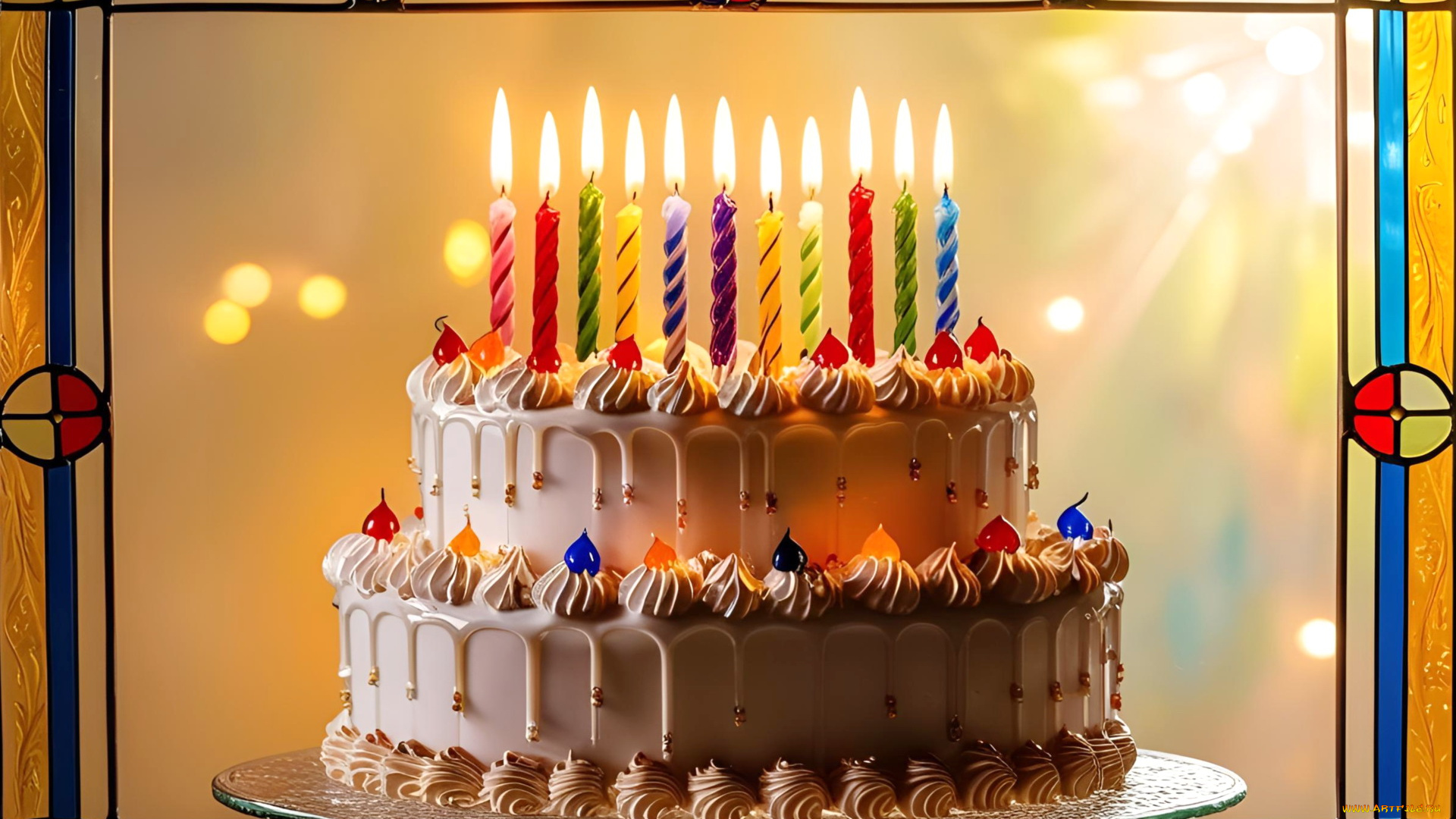 3д, графика, праздники, , holidays, birthday, cake