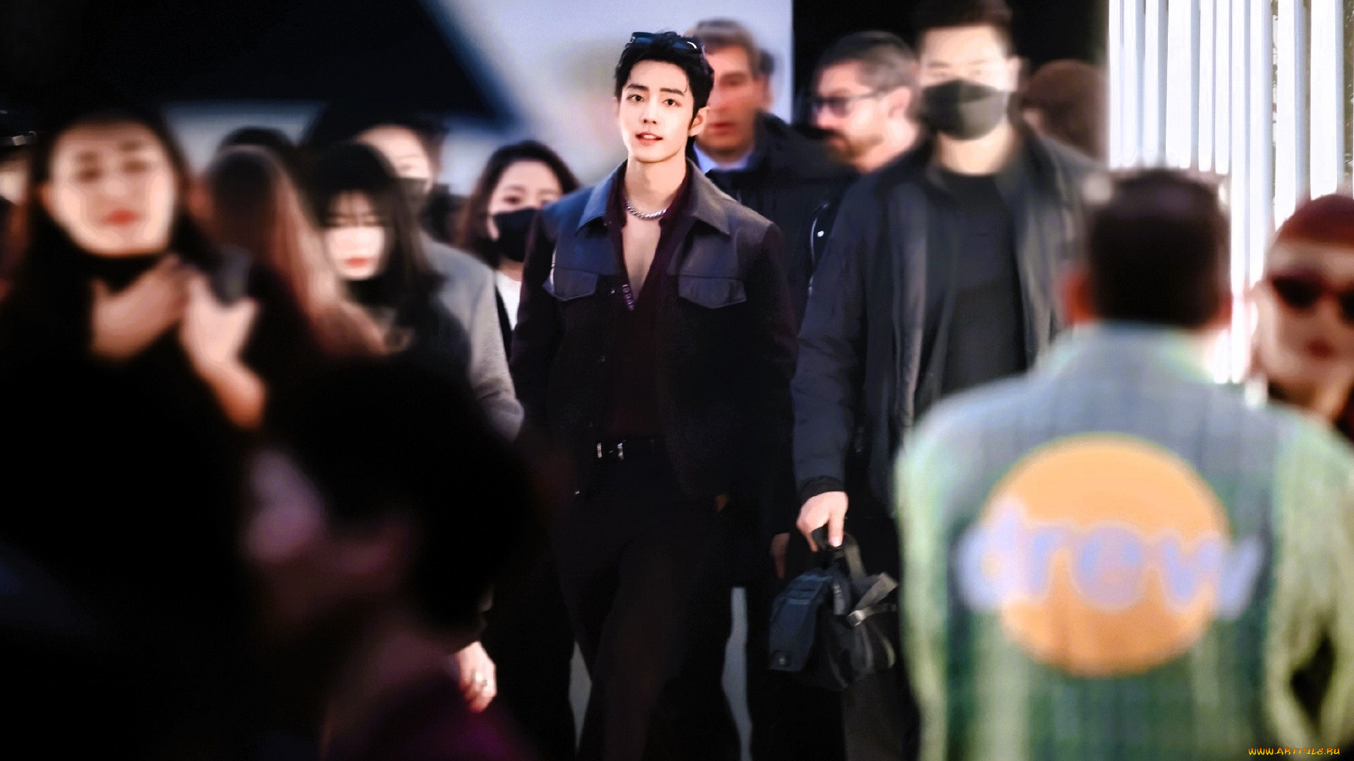 мужчины, xiao, zhan, актер, куртка, люди