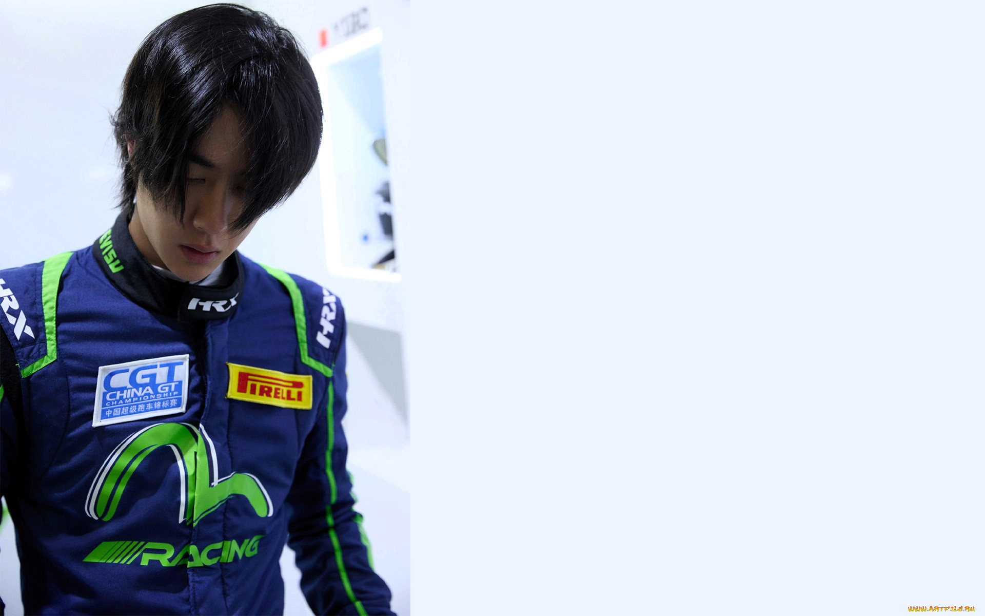 мужчины, wang, yi, bo, актер, гонщик, костюм, комбинезон