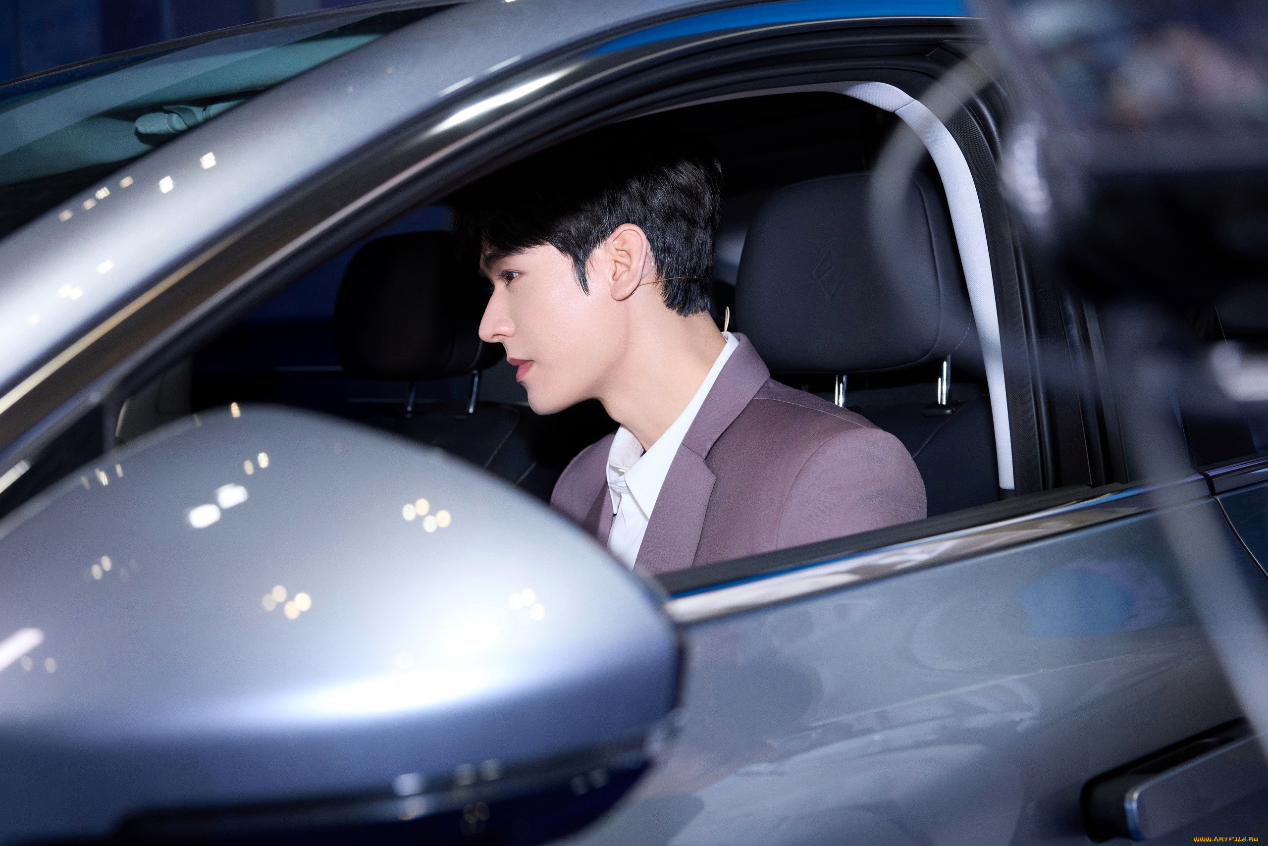 мужчины, gong, jun, |, simon, gong, актер, пиджак, машина, окно
