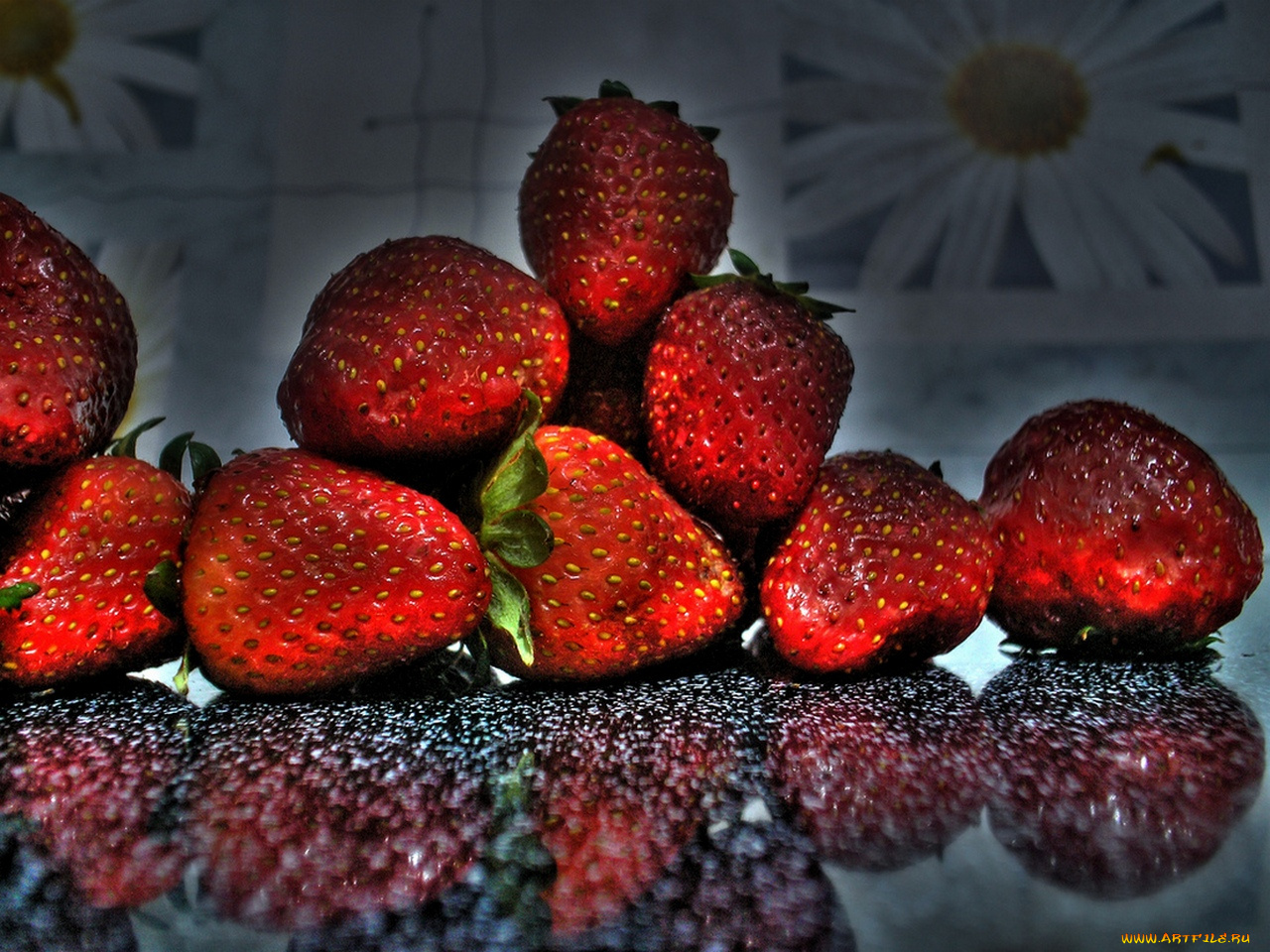 еда, клубника, земляника