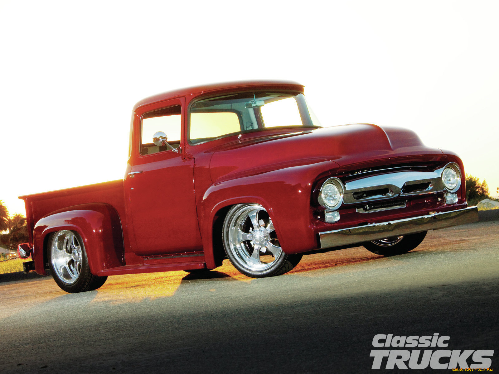 1956, ford, f100, truck, автомобили, custom, pick, up