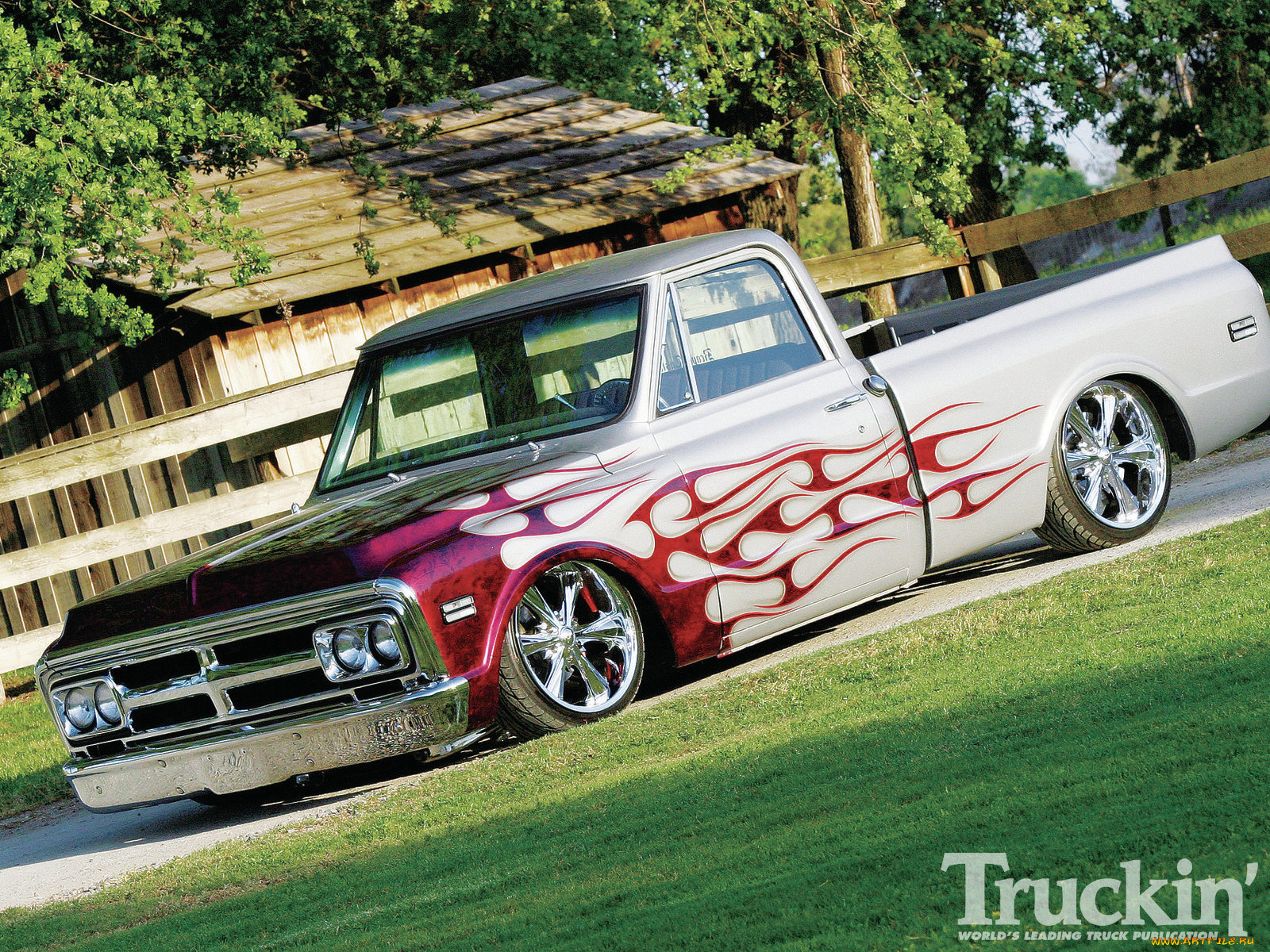 flame, c10, автомобили, custom, pick, up