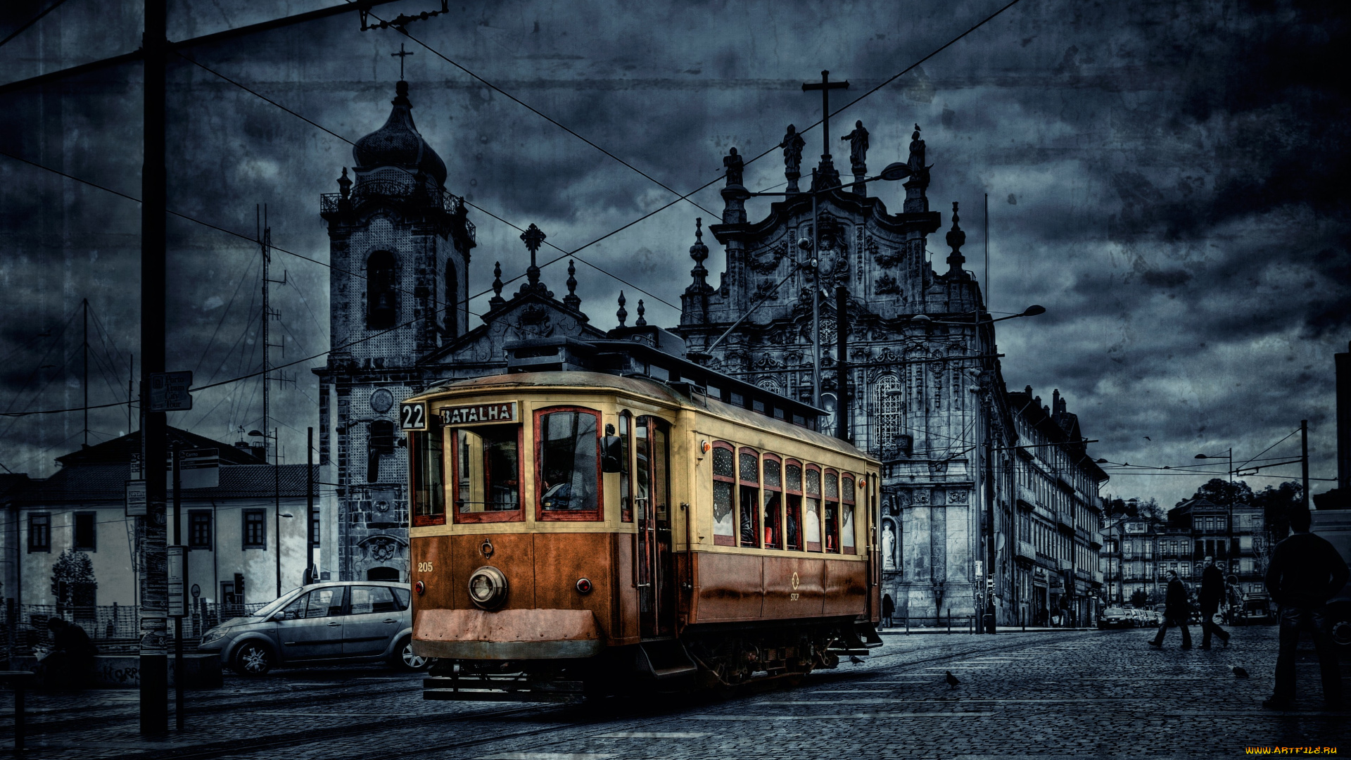 техника, трамваи, цвет, город