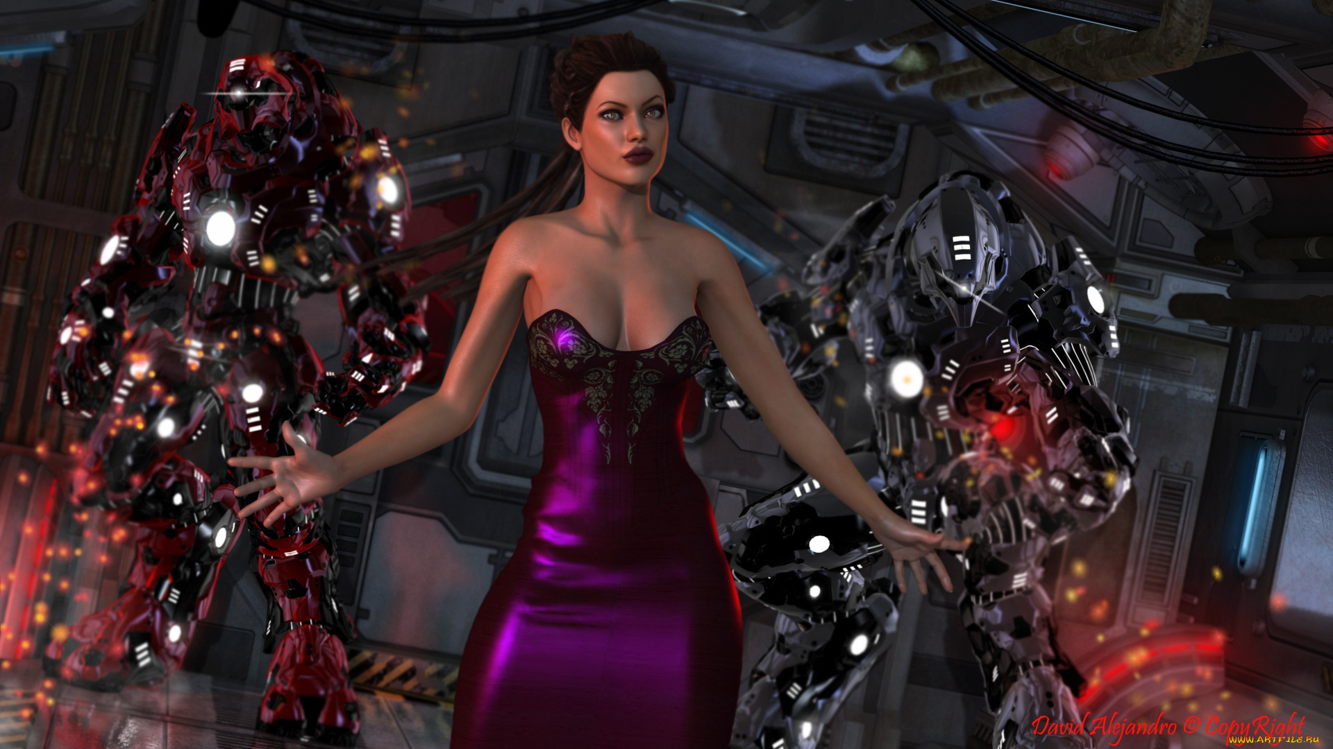 3д, графика, people, люди, роботы, девушка