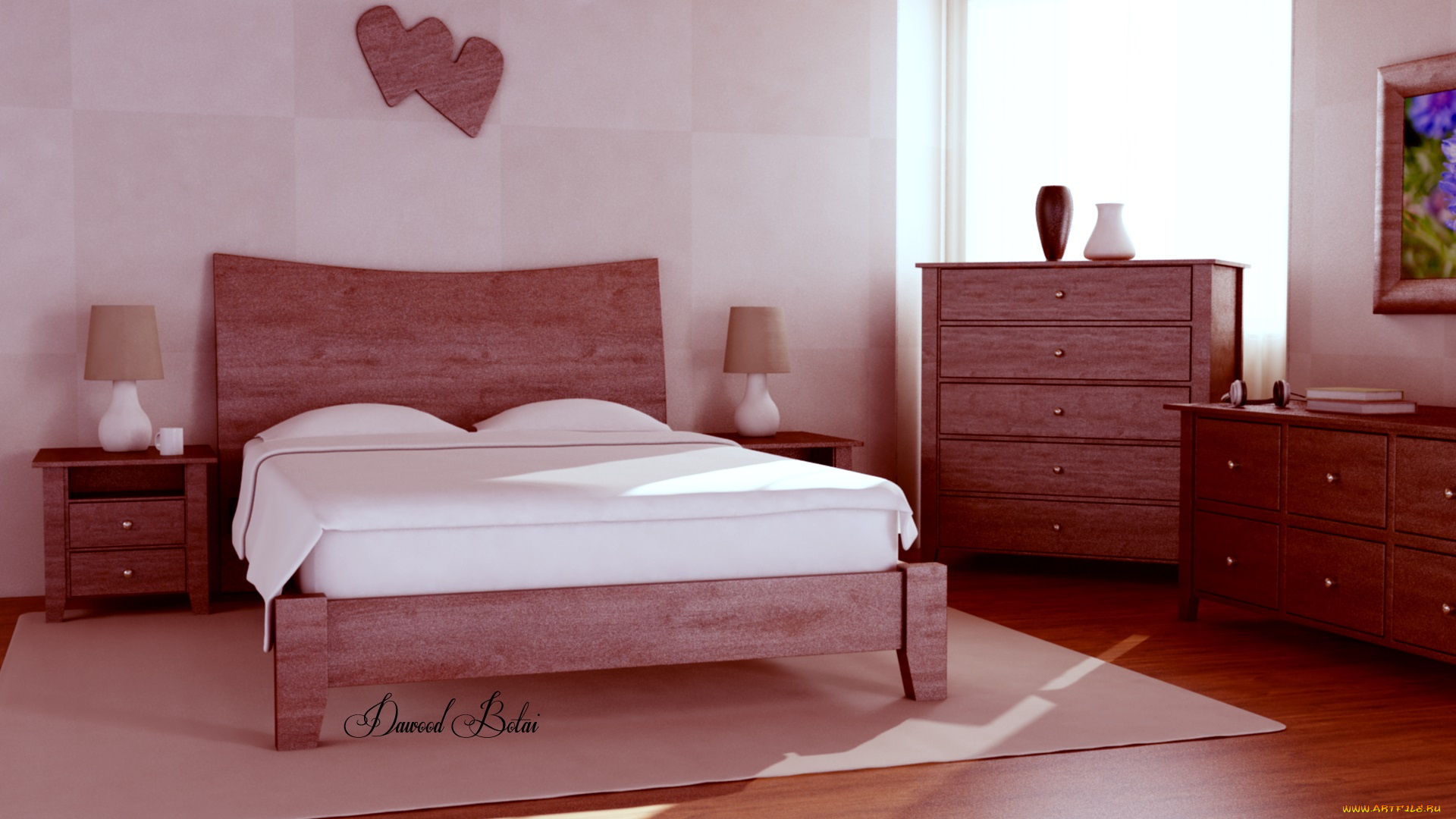 3д, графика, realism, реализм, кровать
