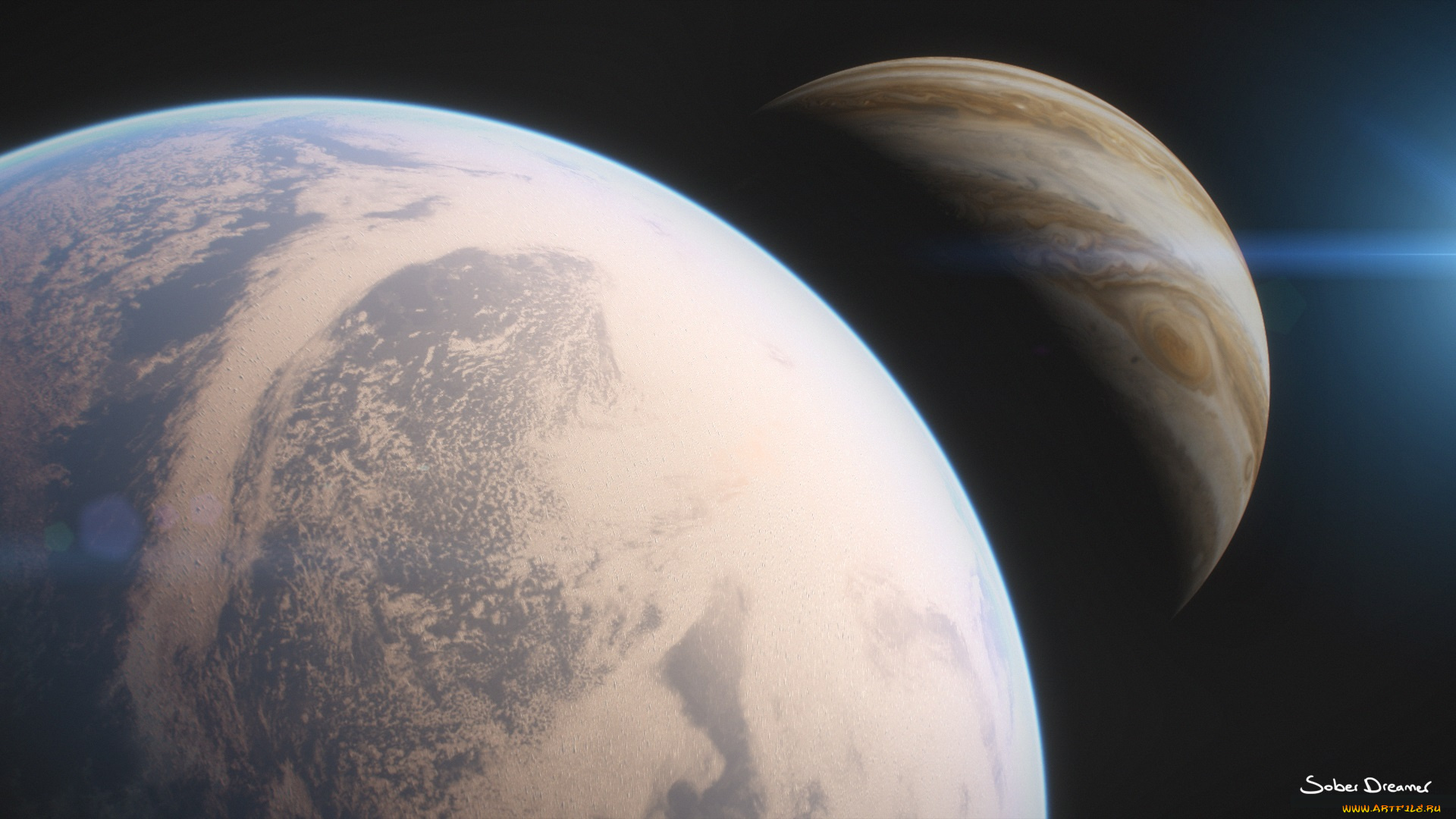 космос, арт, планеты