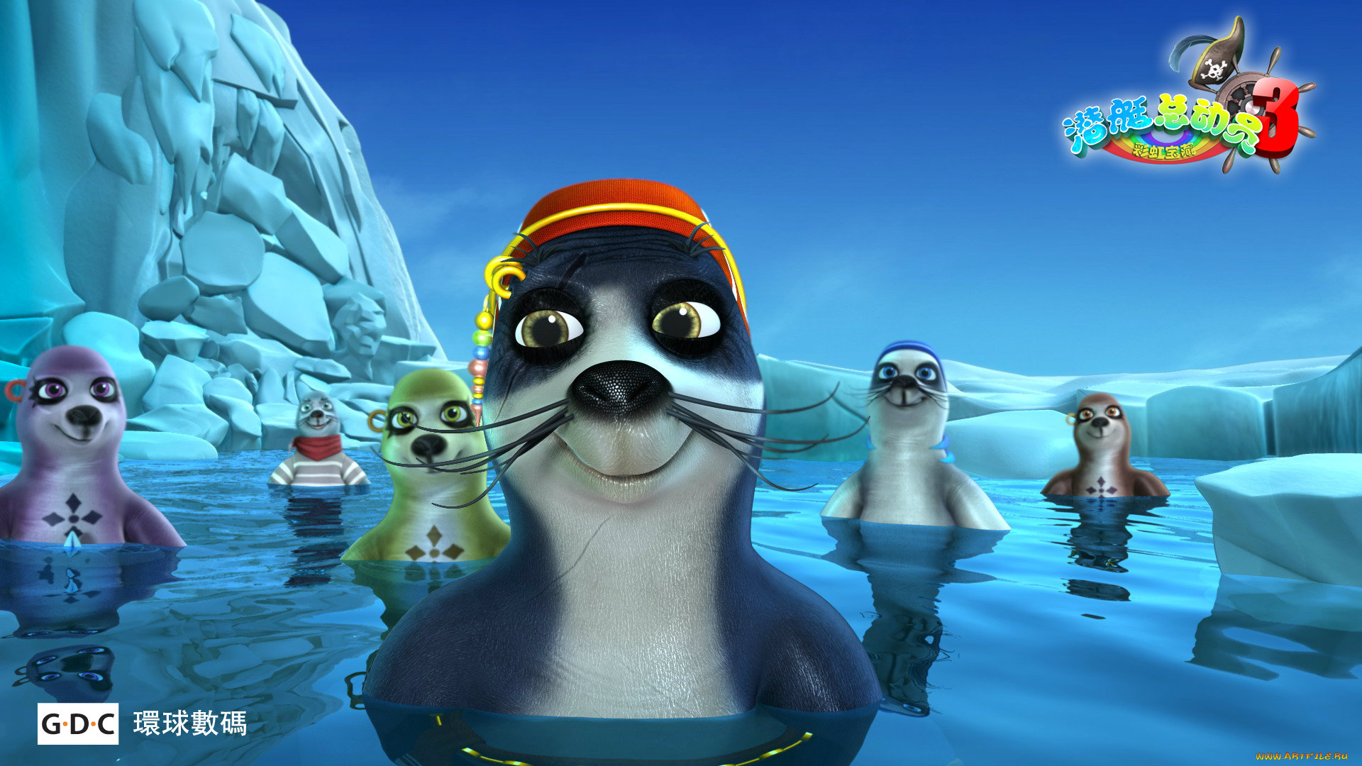 мультфильмы, happy, little, submarine, rainbow, treasure, 3