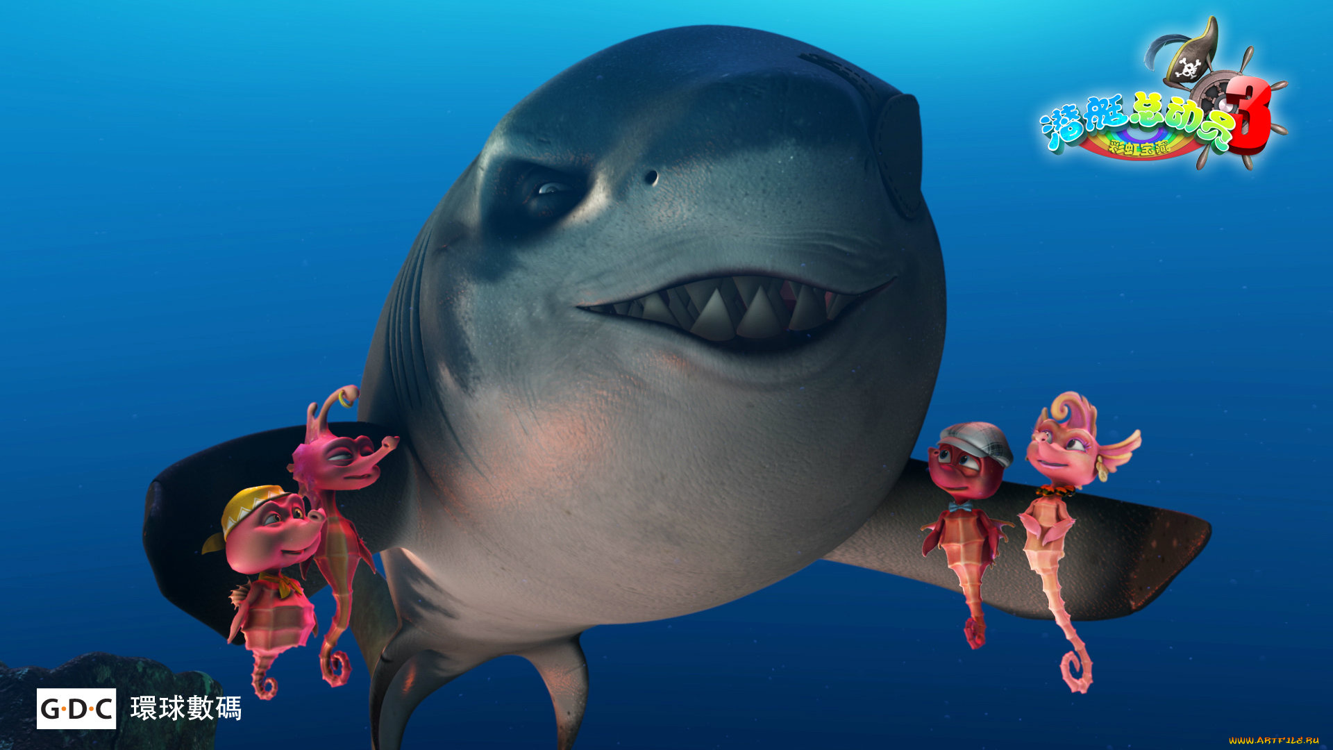 мультфильмы, happy, little, submarine, rainbow, treasure, 3