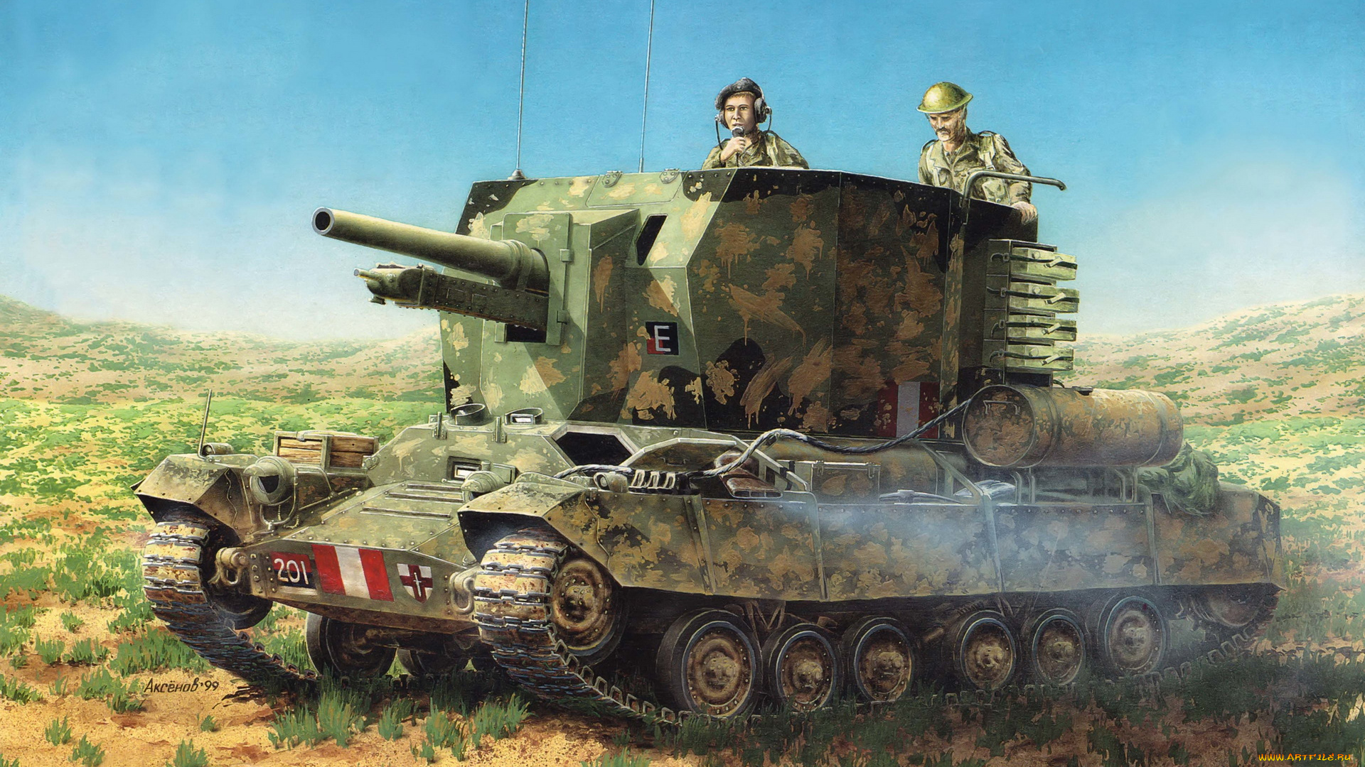 рисованные, армия, танк