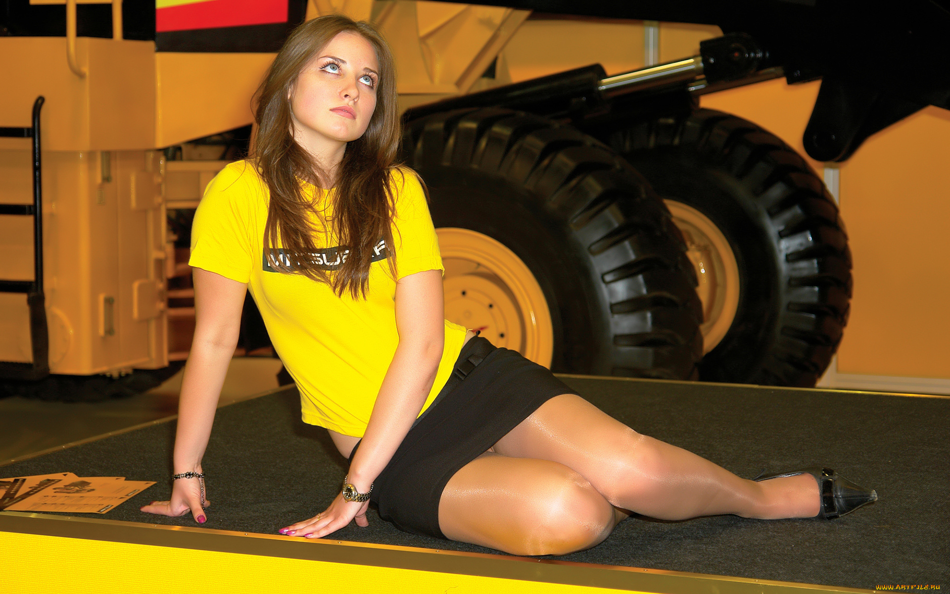 -Unsort, Блондинки, девушки, unsort, блондинки, юбка, футболка, туфли, колеса