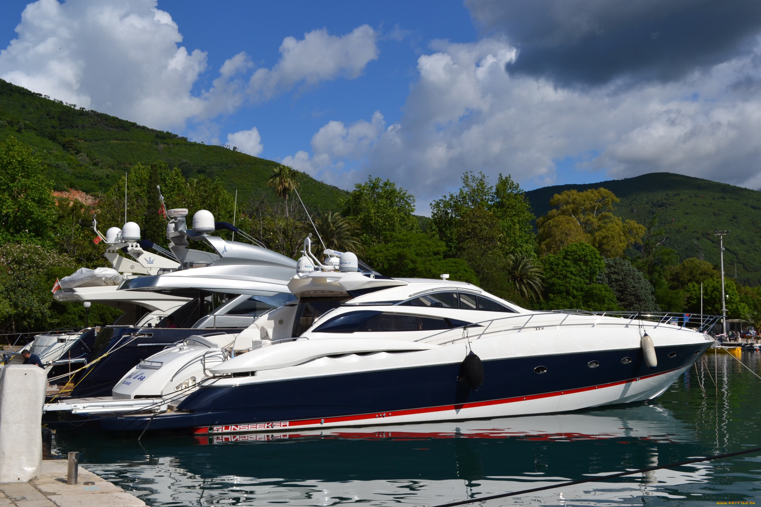 Черногория, будва, корабли, Яхты, яхта, порт