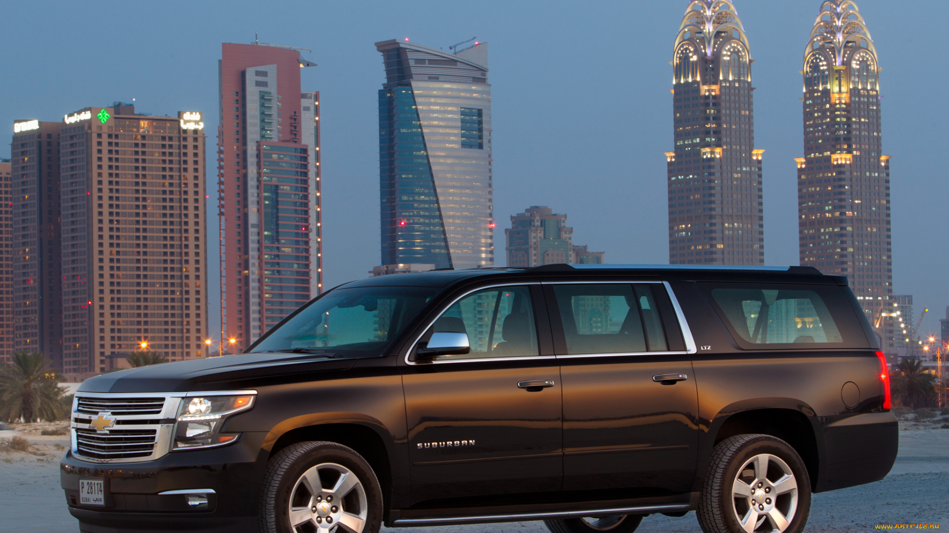 автомобили, chevrolet, 2014, suburban, темный