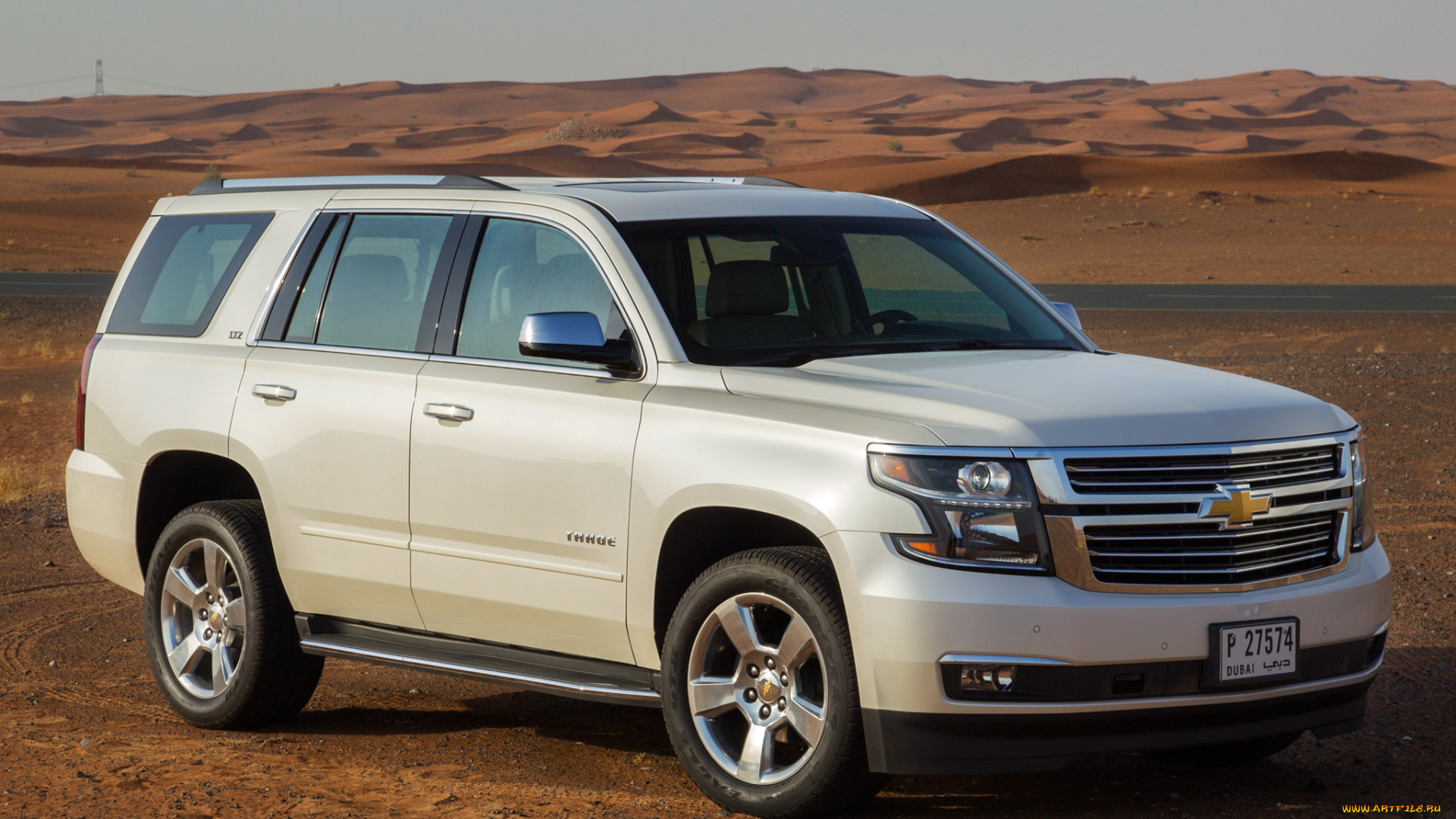 автомобили, chevrolet, светлый, tahoe, 2014г