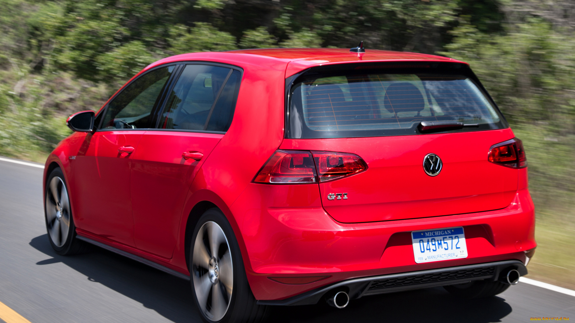 автомобили, volkswagen, typ, 5g, us-spec, 5-door, gti, красный, golf, 2015г