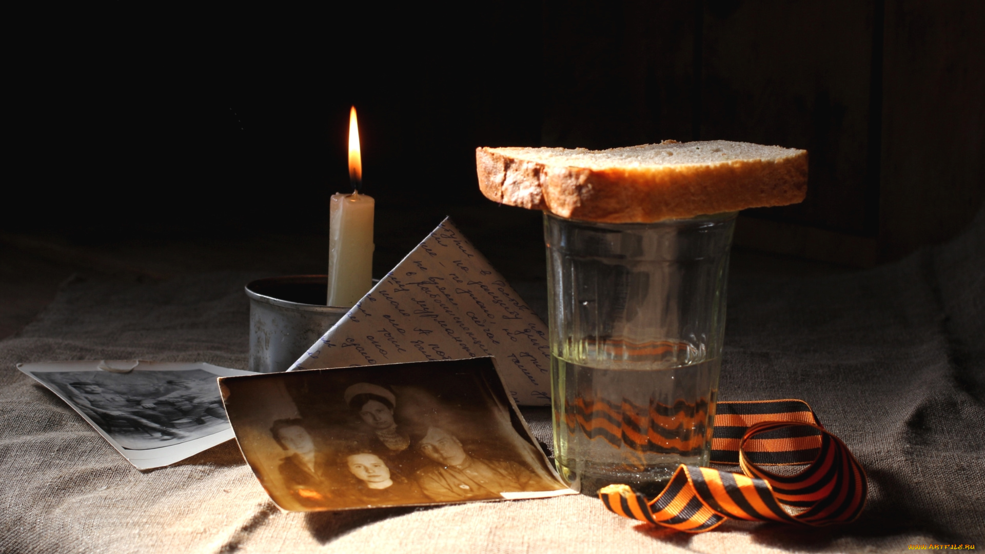 праздничные, день, победы, хлеб, свеча, письмо, фото