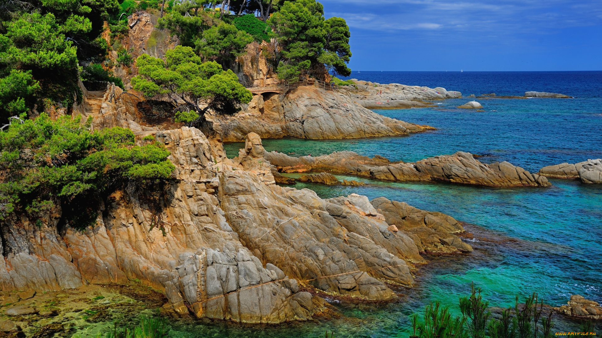 природа, побережье, море, берег