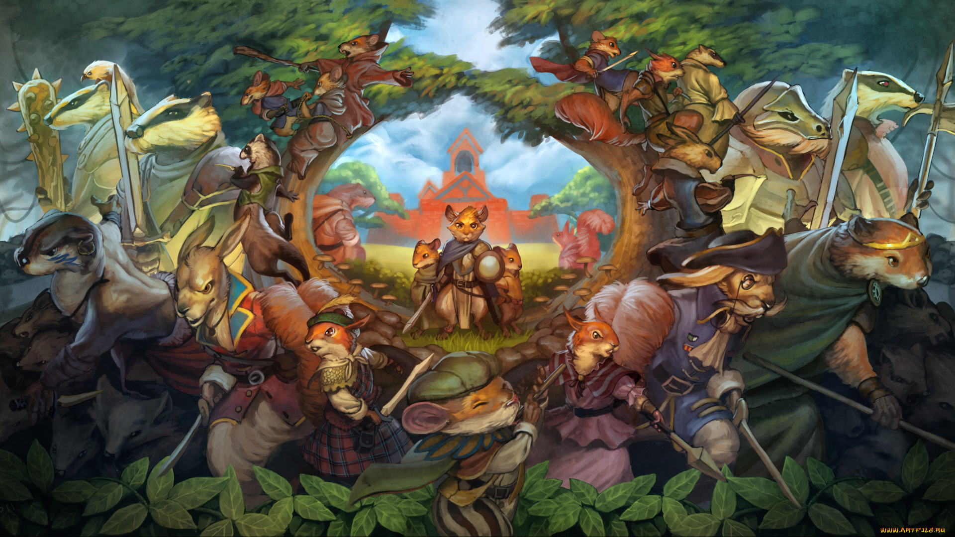 redwall, фэнтези, существа, готовность, атака, грызуны, оружие